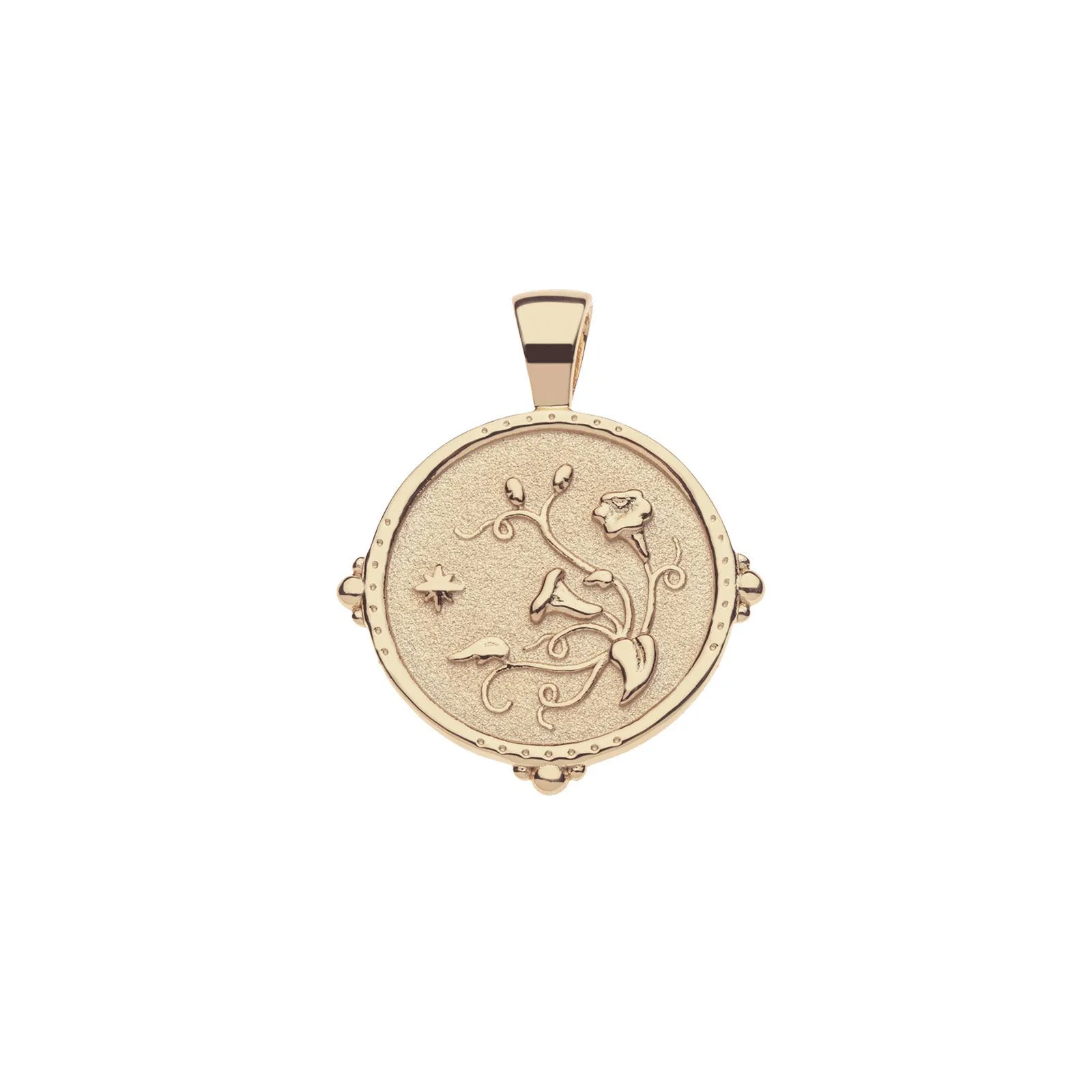 GRACE JW Small Pendant Coin in Solid Gold sold by Jane Win