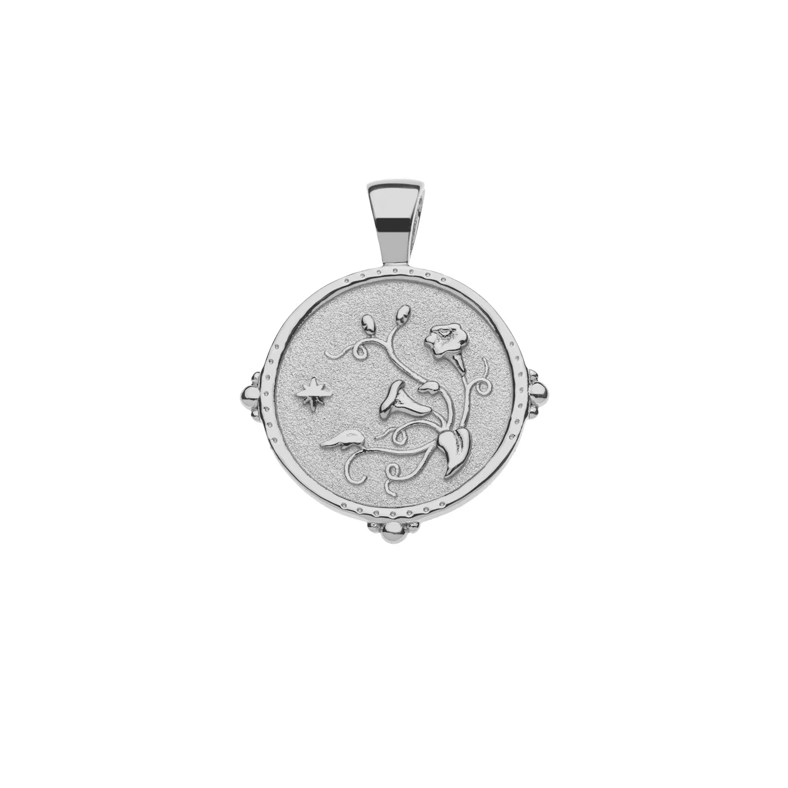 GRACE JW Small Pendant Coin in Silver sold by Jane Win
