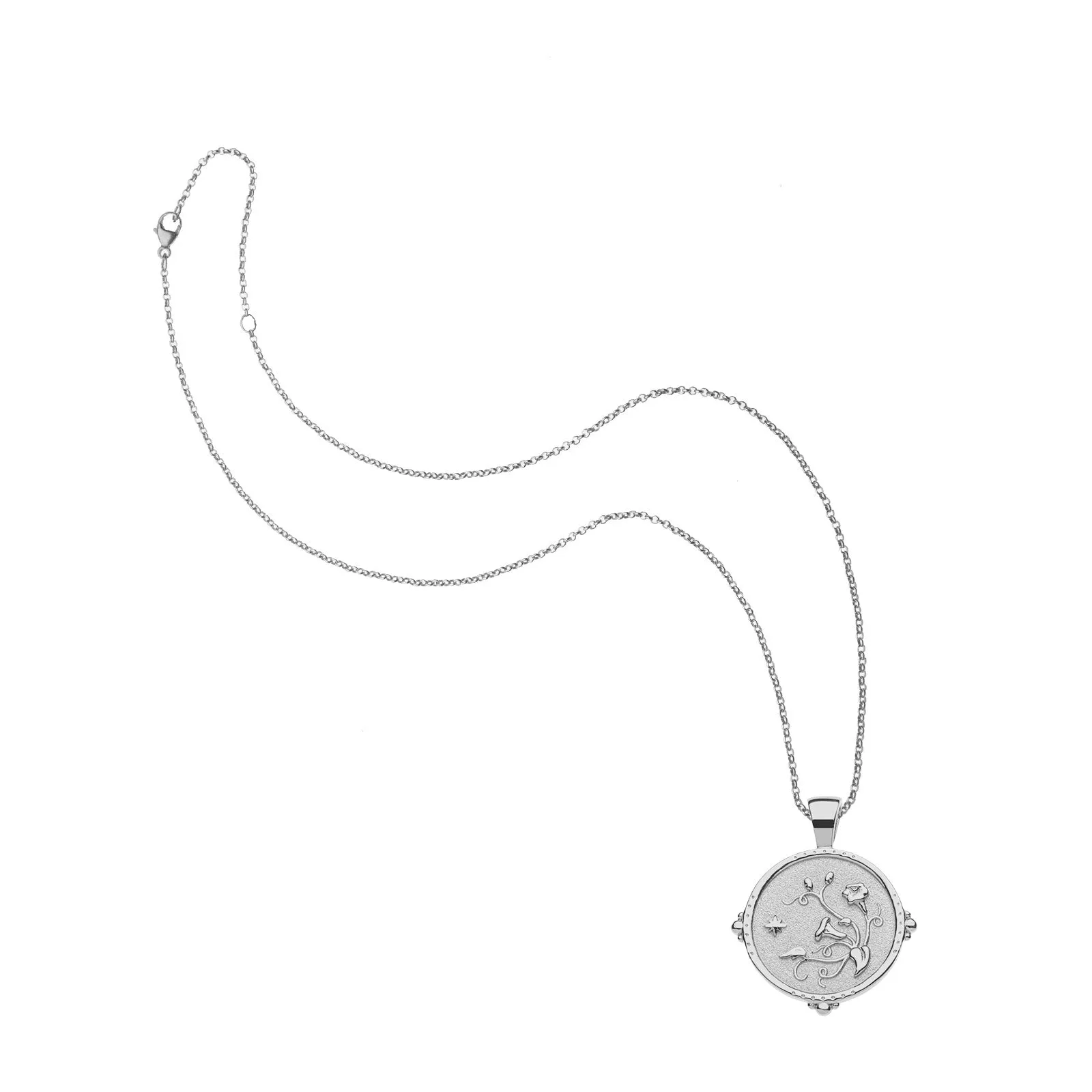 GRACE JW Small Pendant Coin in Silver sold by Jane Win product image thumbnail 5