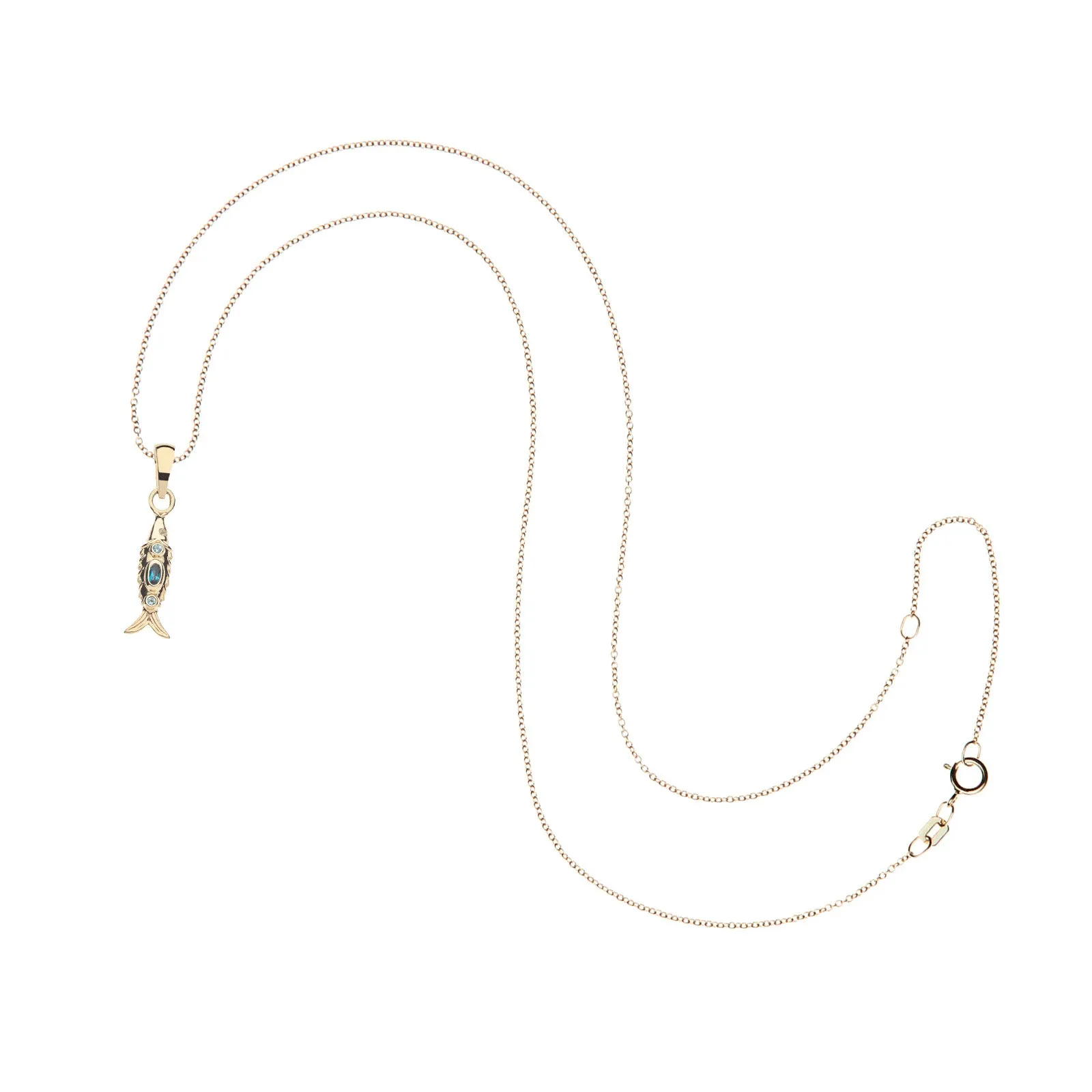 STRONG Shiny Scales Pendant in Solid Gold sold by Jane Win product image thumbnail 4