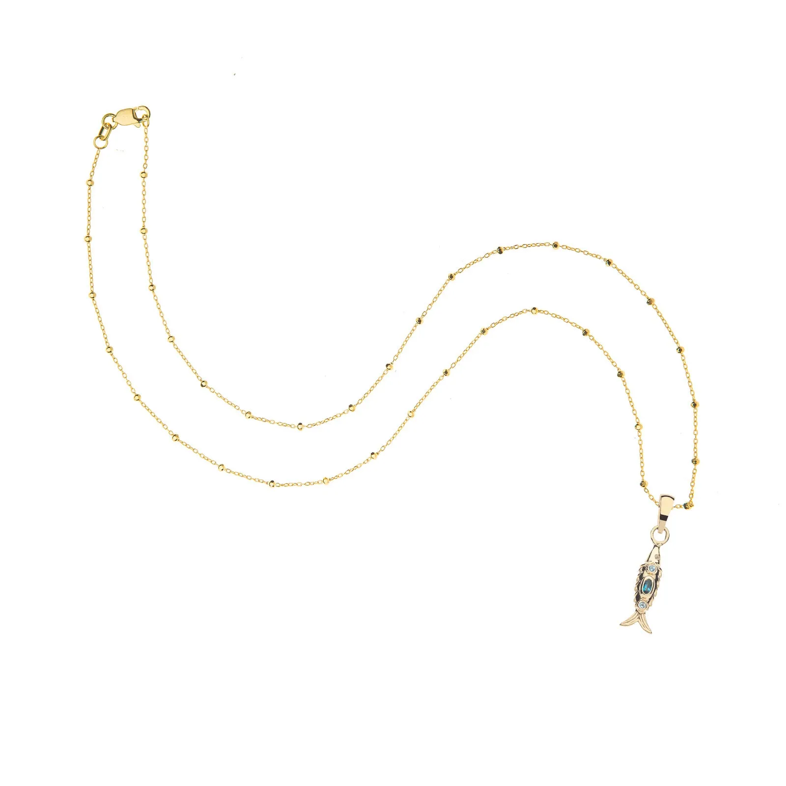 STRONG Shiny Scales Pendant in Solid Gold sold by Jane Win product image thumbnail 5