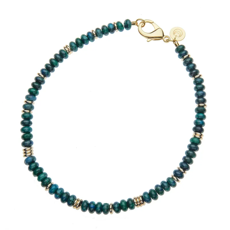 Gumdrop Beaded Necklace in Phoenix Turquoise sold by Jane Win