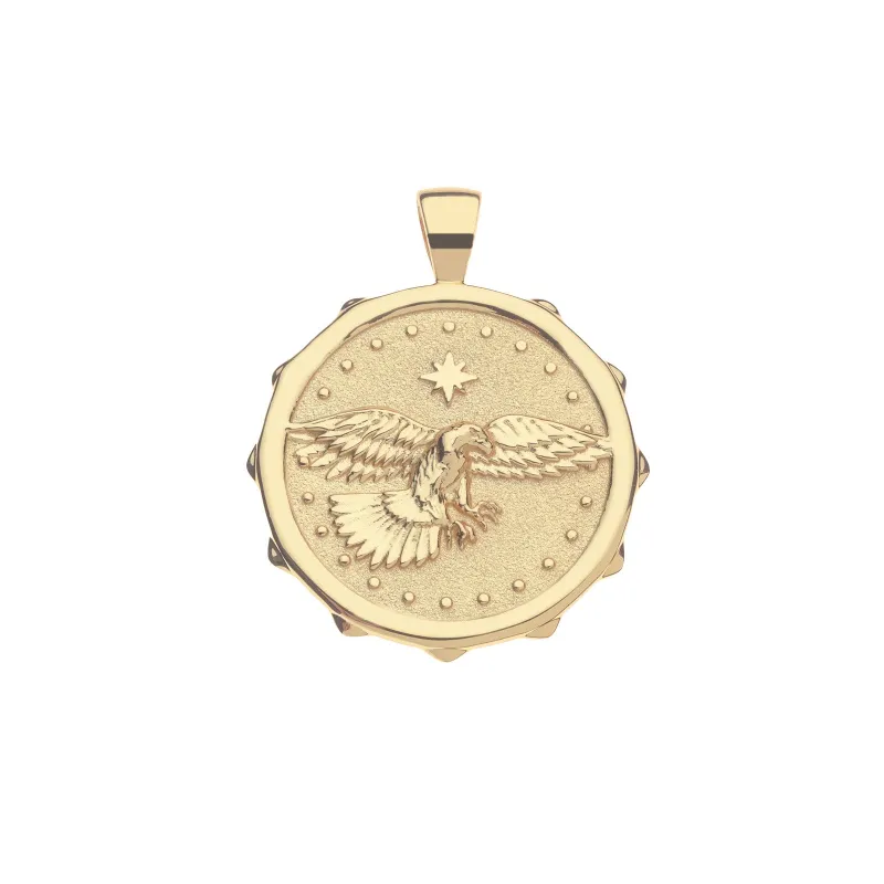 PROTECT Eagle JW Original Pendant Coin in Solid Gold sold by Jane Win