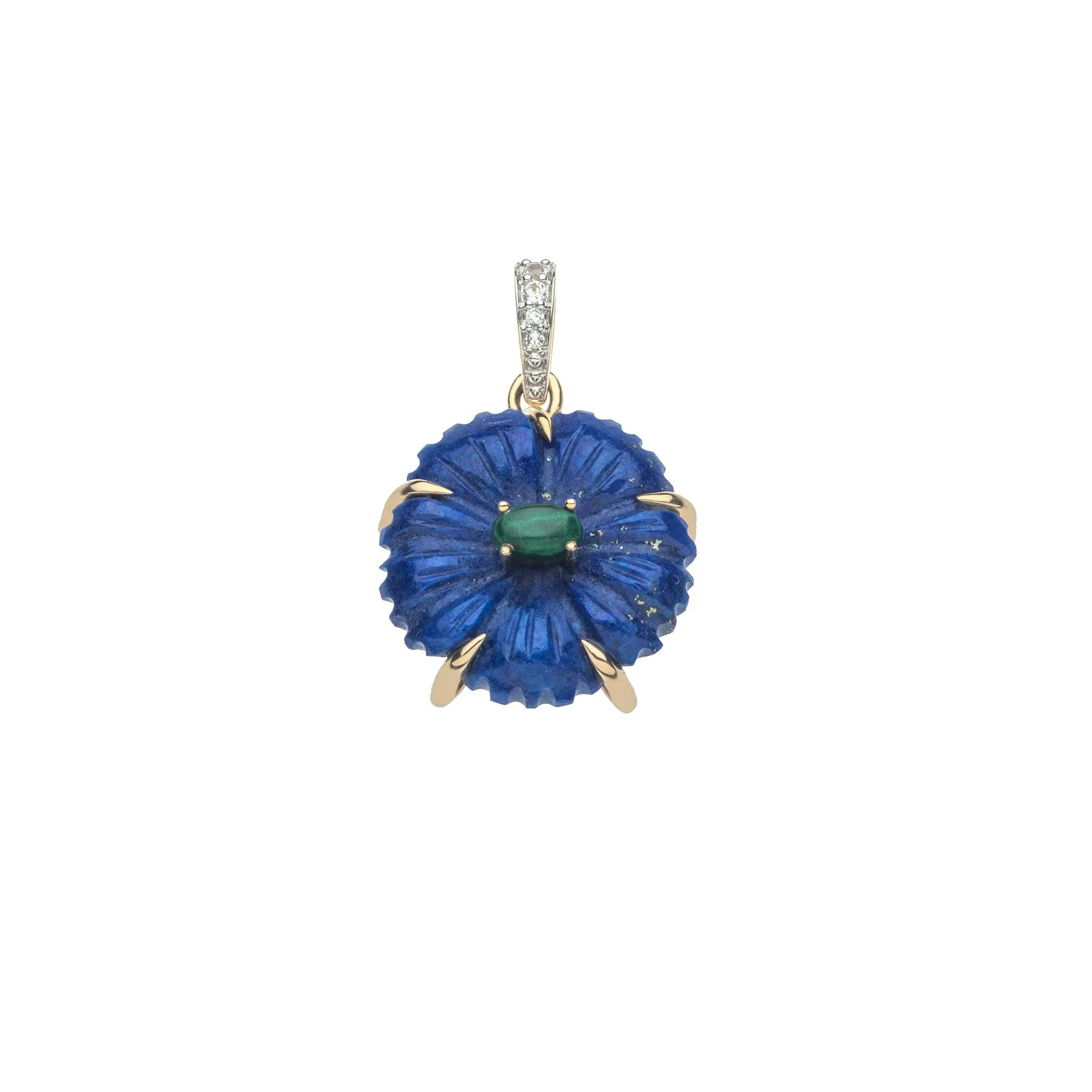 JOY Lapis Cherry Blossom Pendant in Solid Gold sold by Jane Win