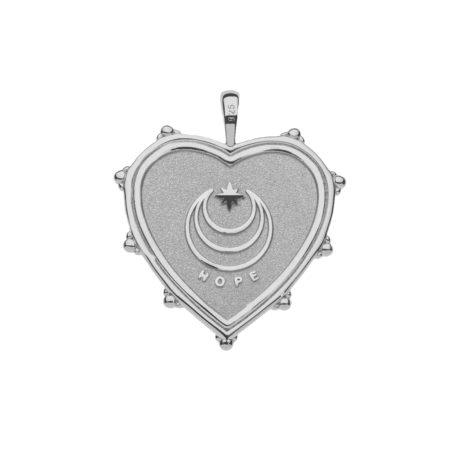 HOPE JW Heart Pendant in Silver sold by Jane Win product image thumbnail 2