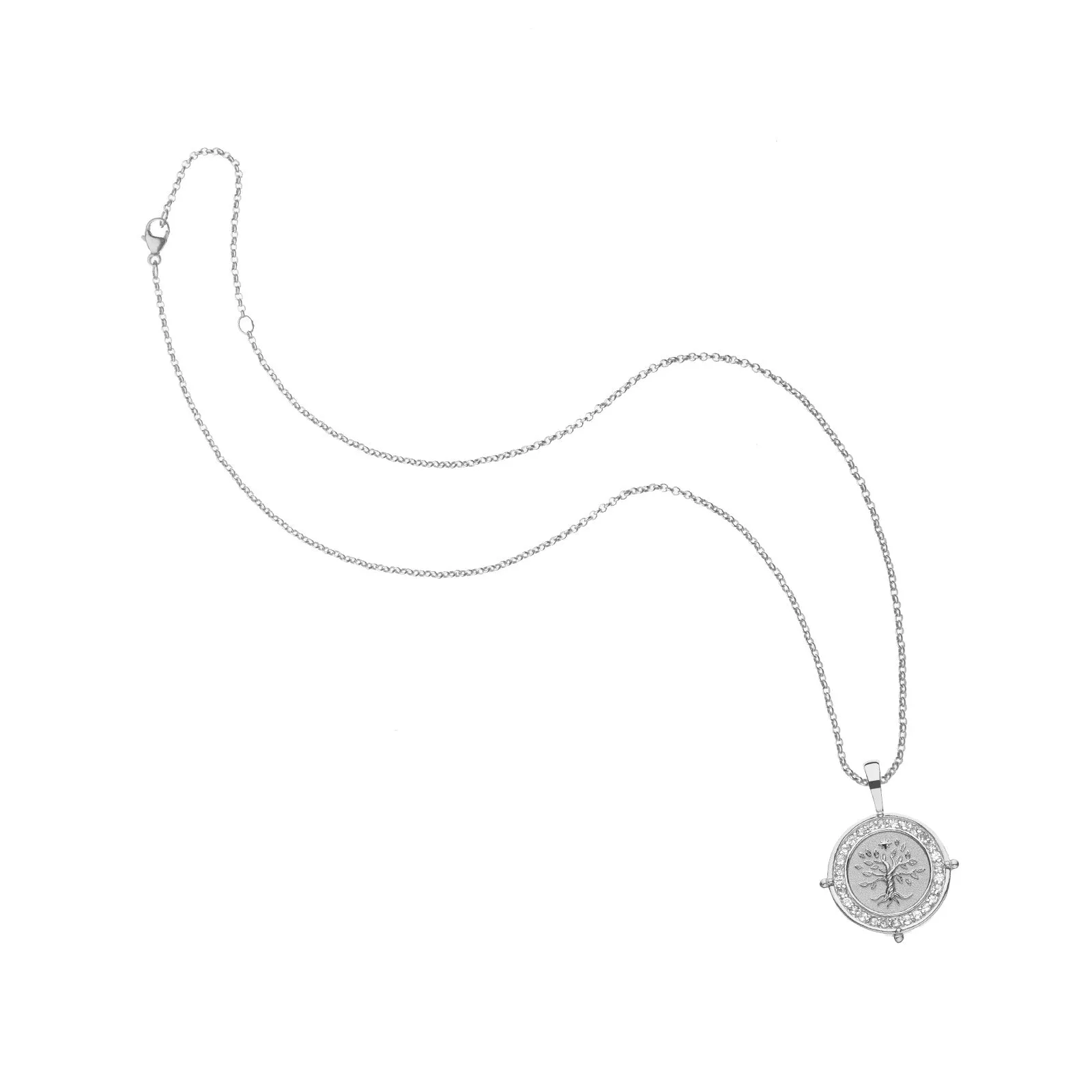 FAITH Petite Embellished Coin in Silver sold by Jane Win product image thumbnail 3