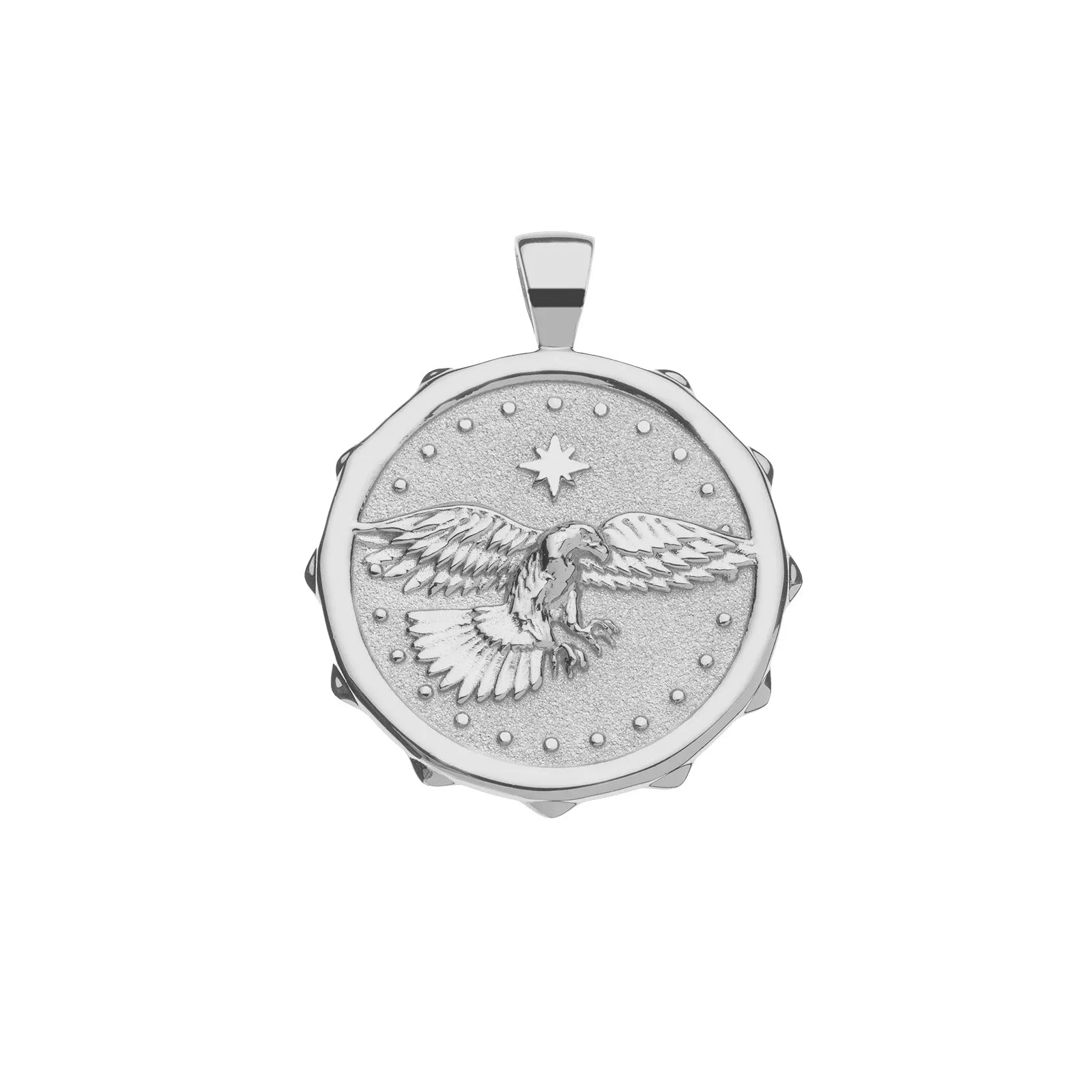 PROTECT Eagle JW Original Pendant Coin in Silver sold by Jane Win