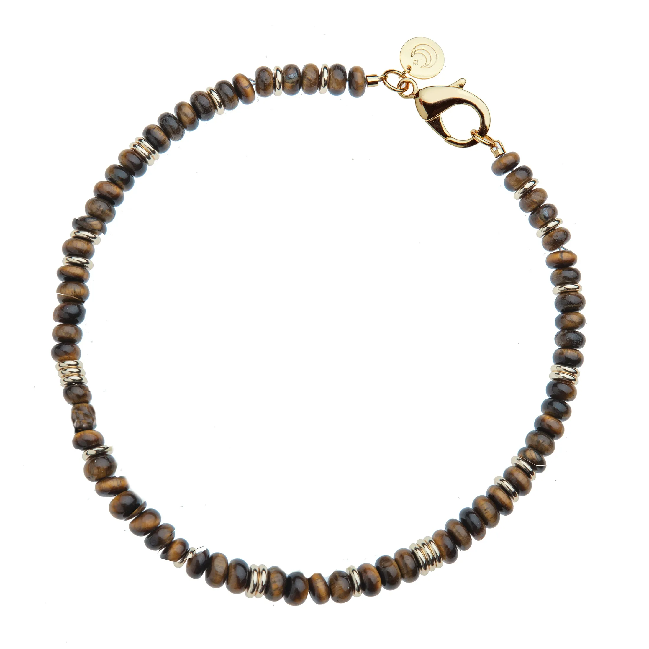 Gumdrop Beaded Necklace in Tiger's Eye sold by Jane Win