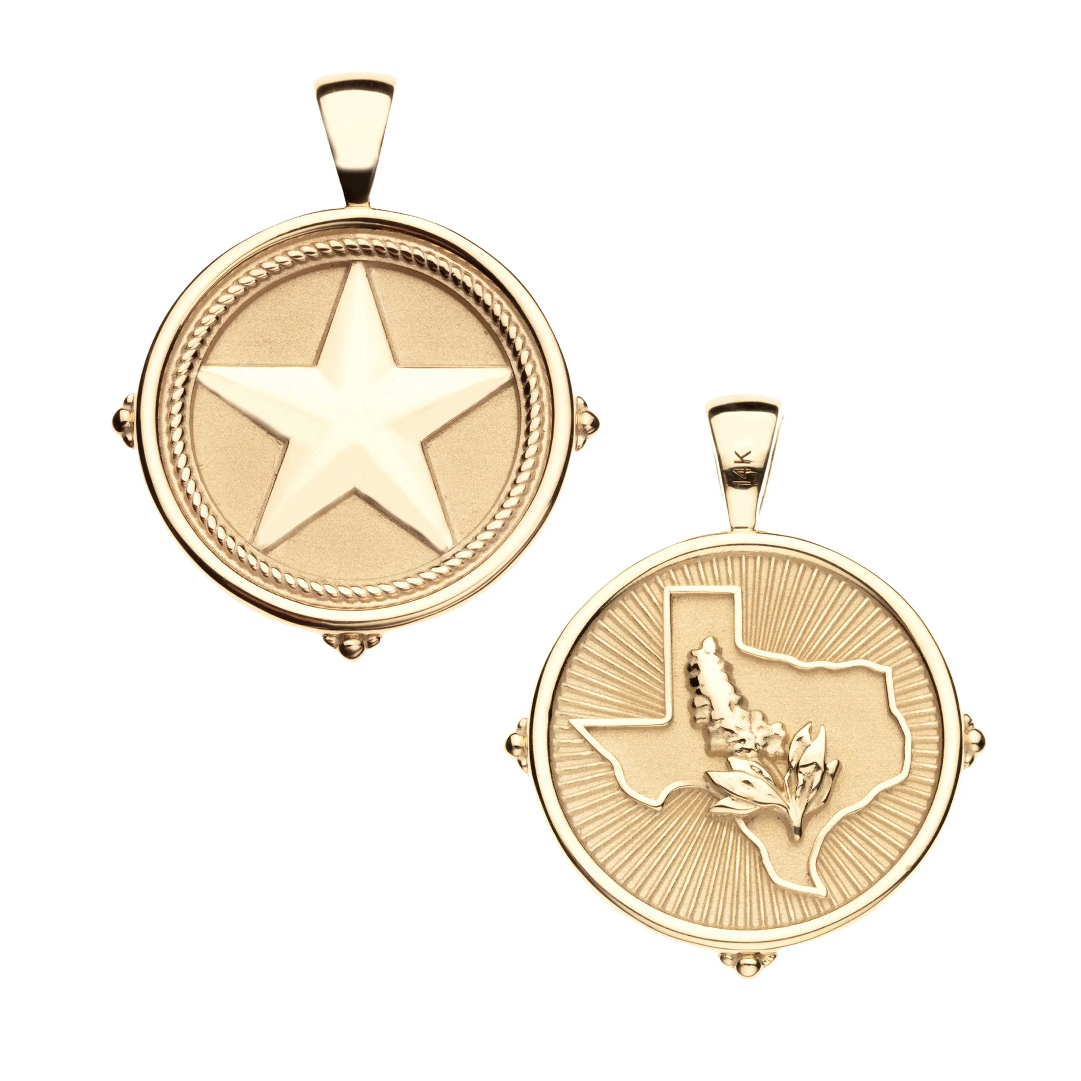 TEXAS JW Original Pendant Coin in Solid Gold sold by Jane Win product image thumbnail 2