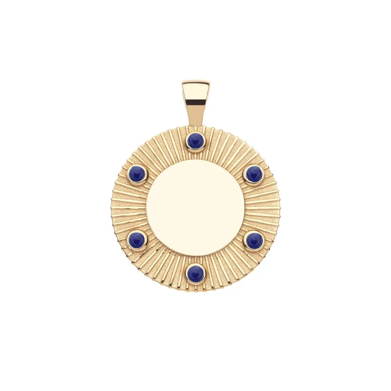 FOREVER Around The Sun Engravable Pendant in Lapis sold by Jane Win