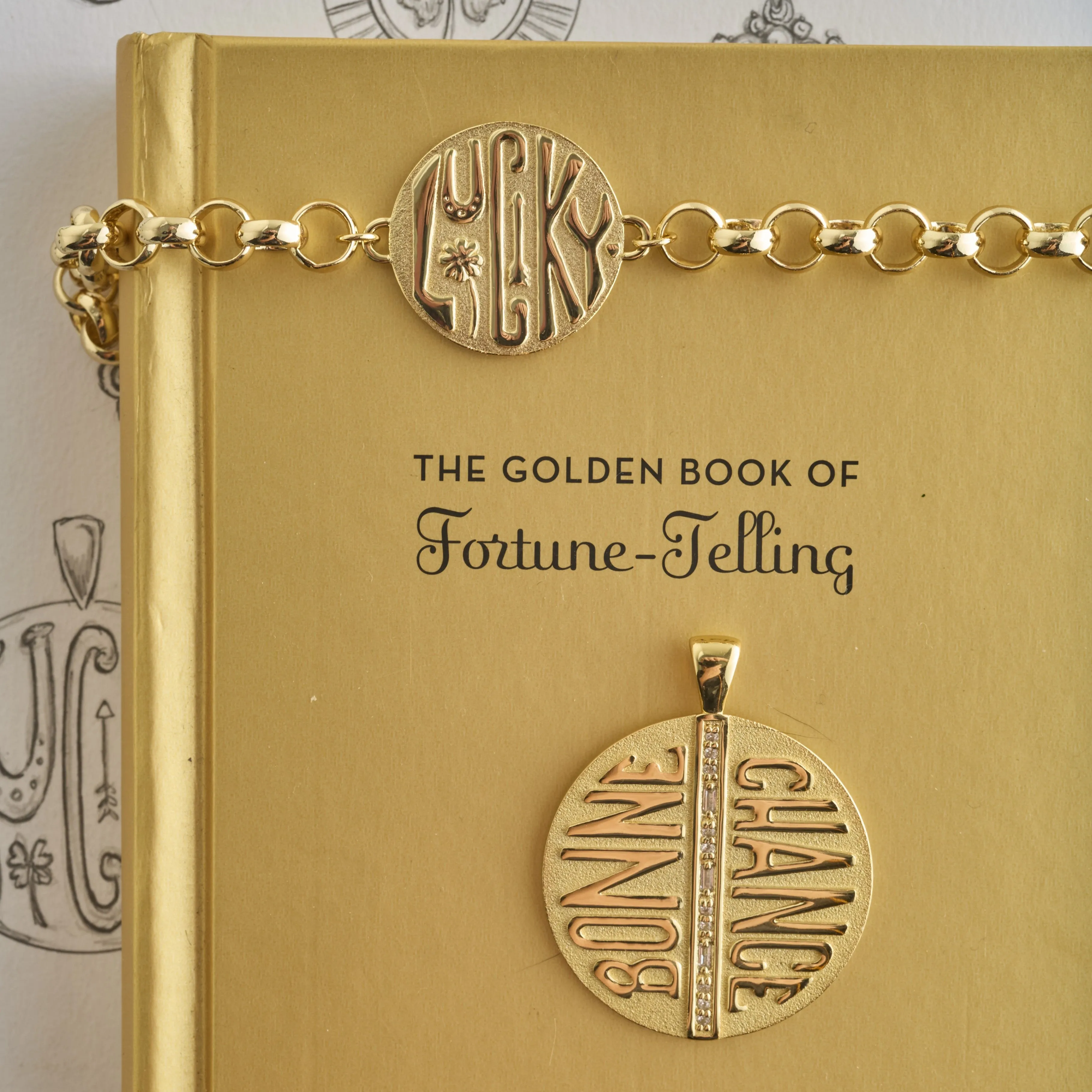 LUCKY Bonne Chance Disk Bracelet sold by Jane Win product image thumbnail 5