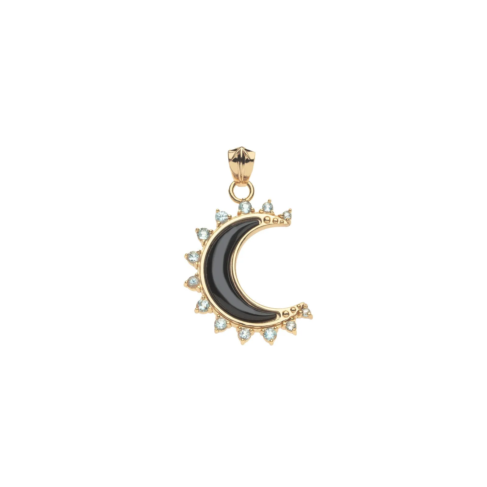 FOREVER Nightfall Onyx Crescent Moon Pendant sold by Jane Win