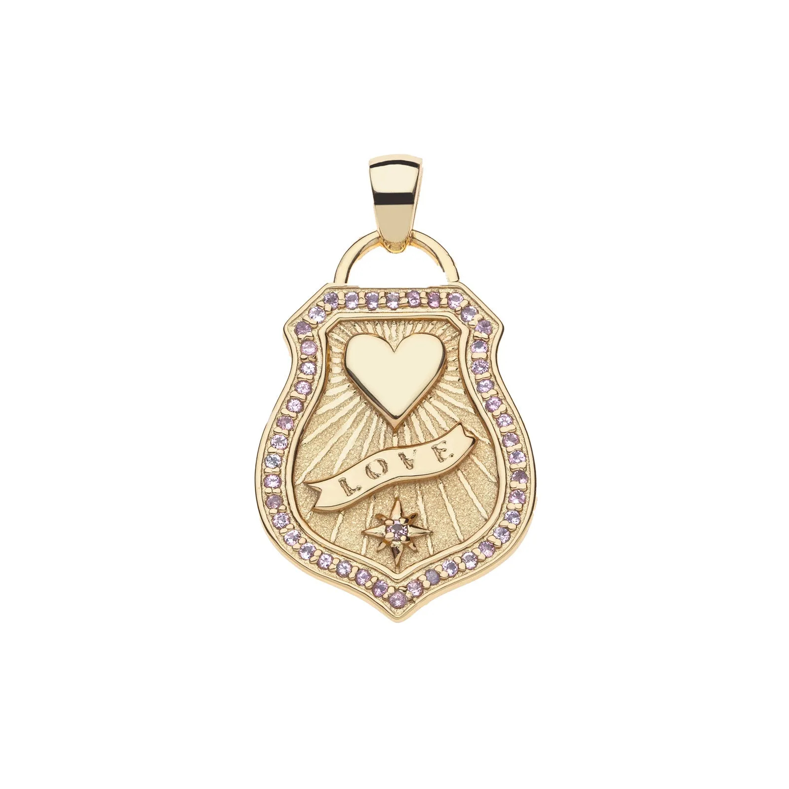 LOVE Shield Pendant sold by Jane Win