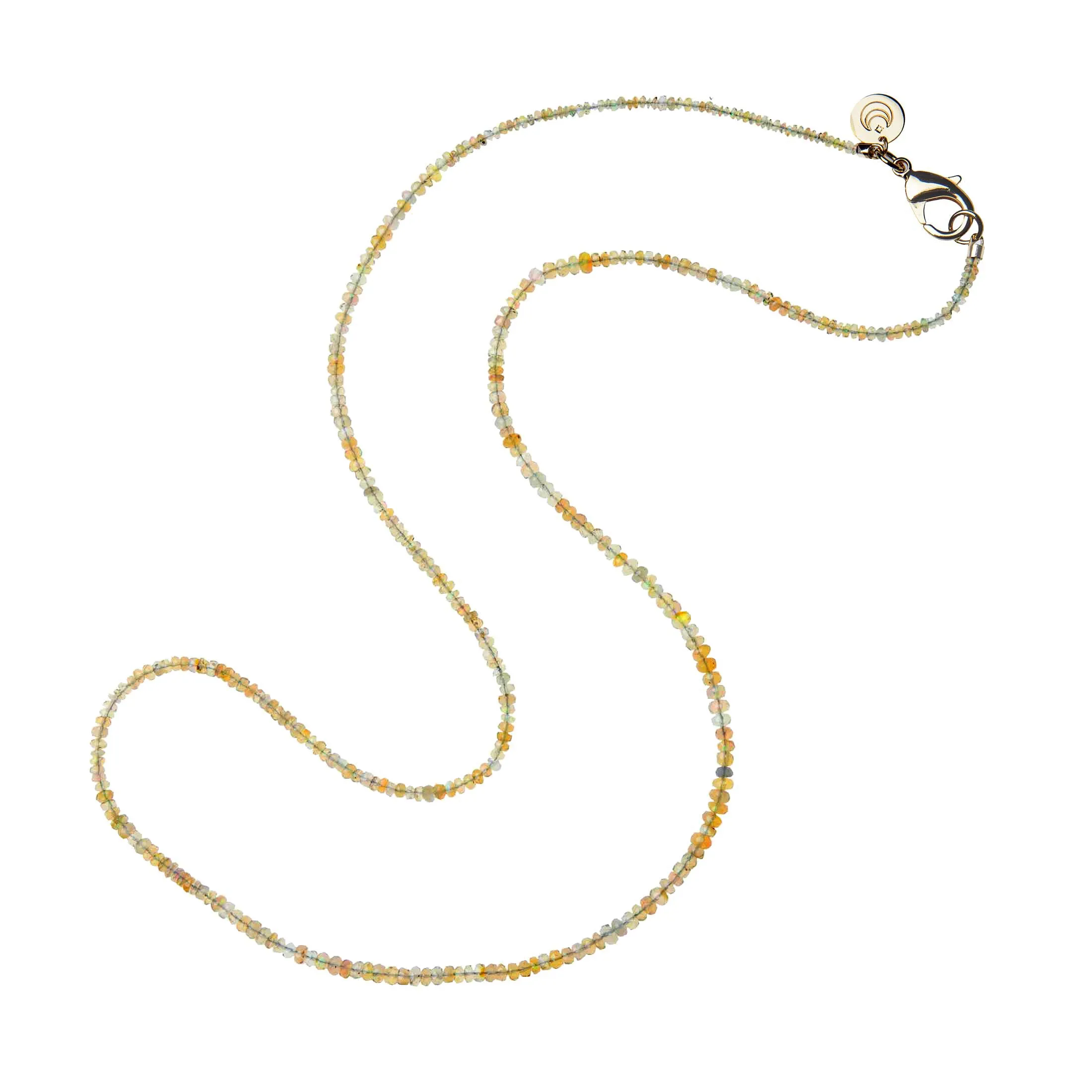 Double Wrap Diamond Cut Beaded Necklace in Mocha Opal sold by Jane Win product image thumbnail 3