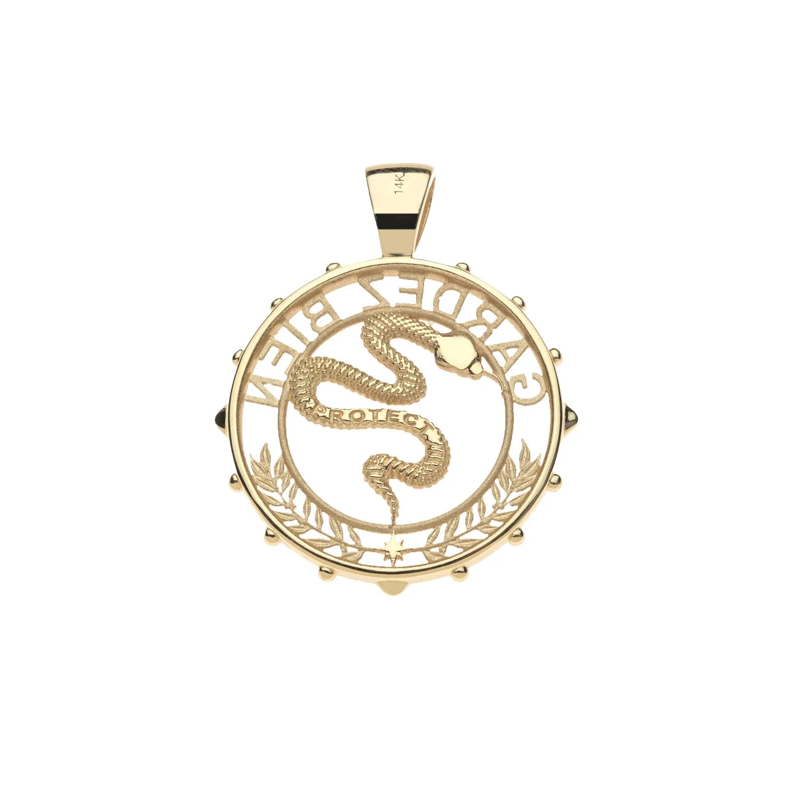 PROTECT JW Cutout Pendant in Solid Gold sold by Jane Win product image thumbnail 2
