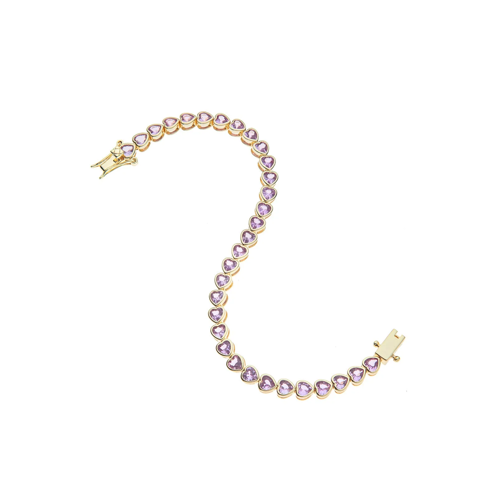 Made from LOVE Pink Tennis Bracelet sold by Jane Win product image thumbnail 3