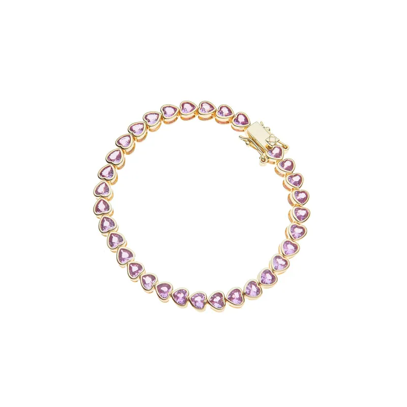 Made from LOVE Pink Tennis Bracelet sold by Jane Win