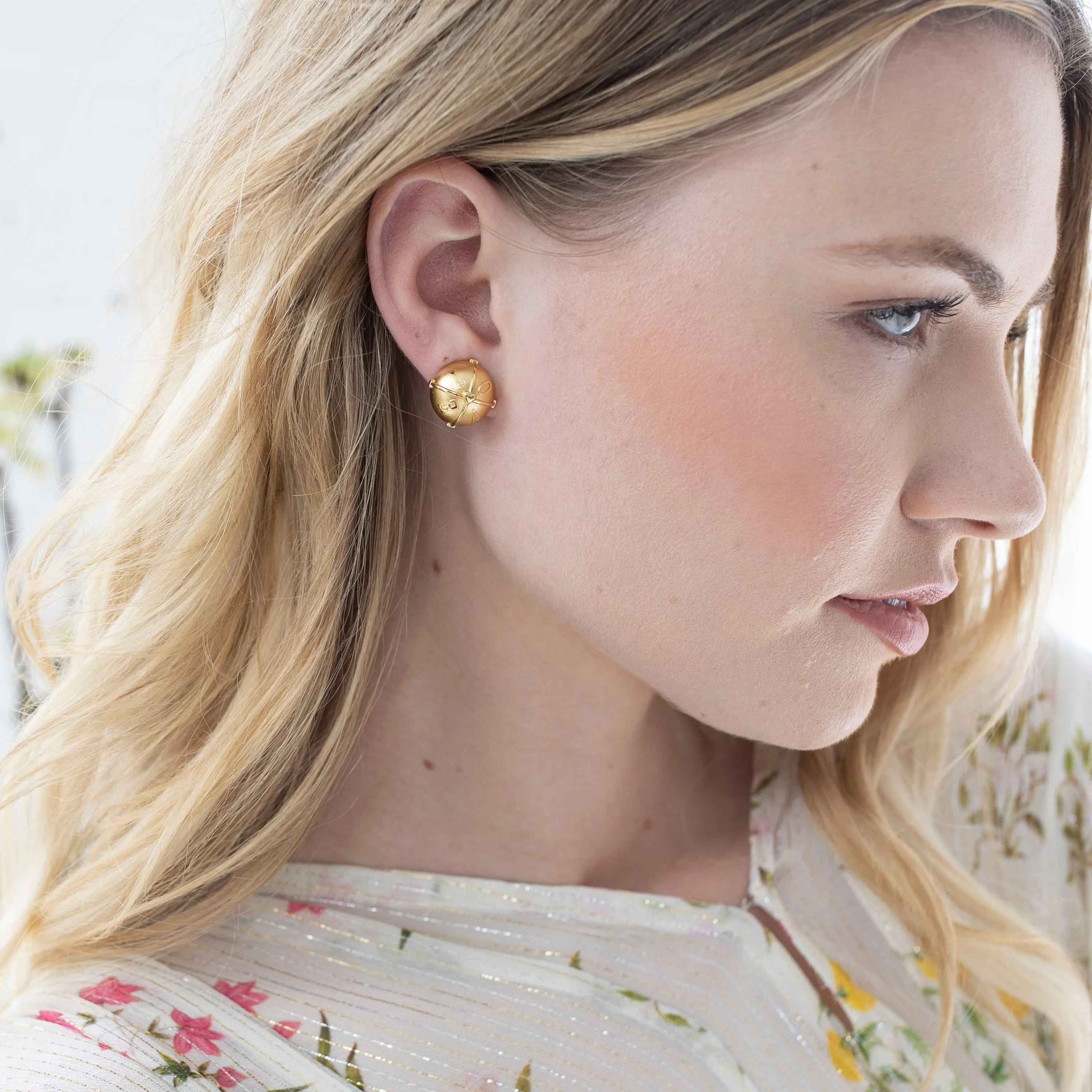 LOVE Button Earrings sold by Jane Win product image thumbnail 4