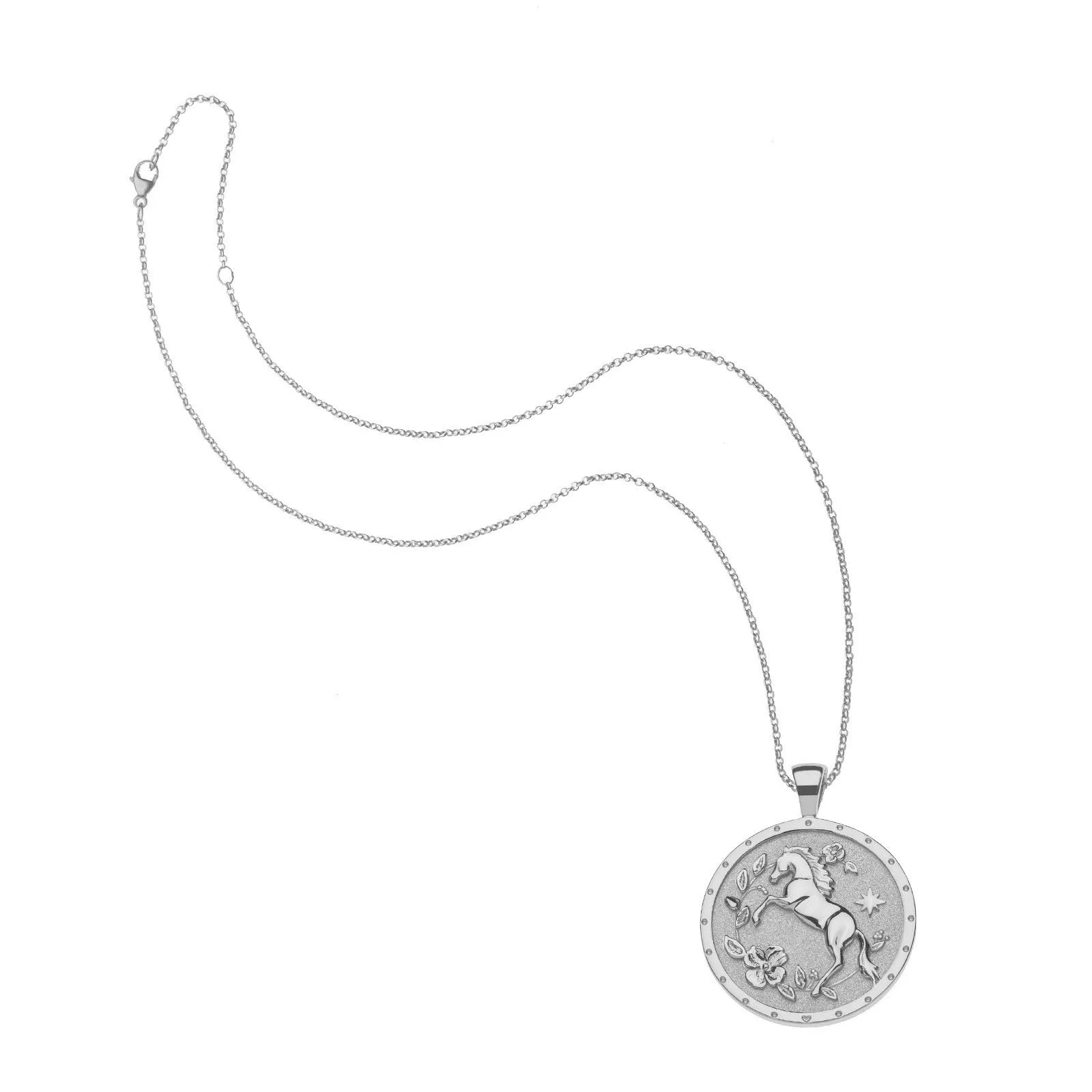 COURAGE Year of the Horse Pendant Coin in Silver sold by Jane Win product image thumbnail 4