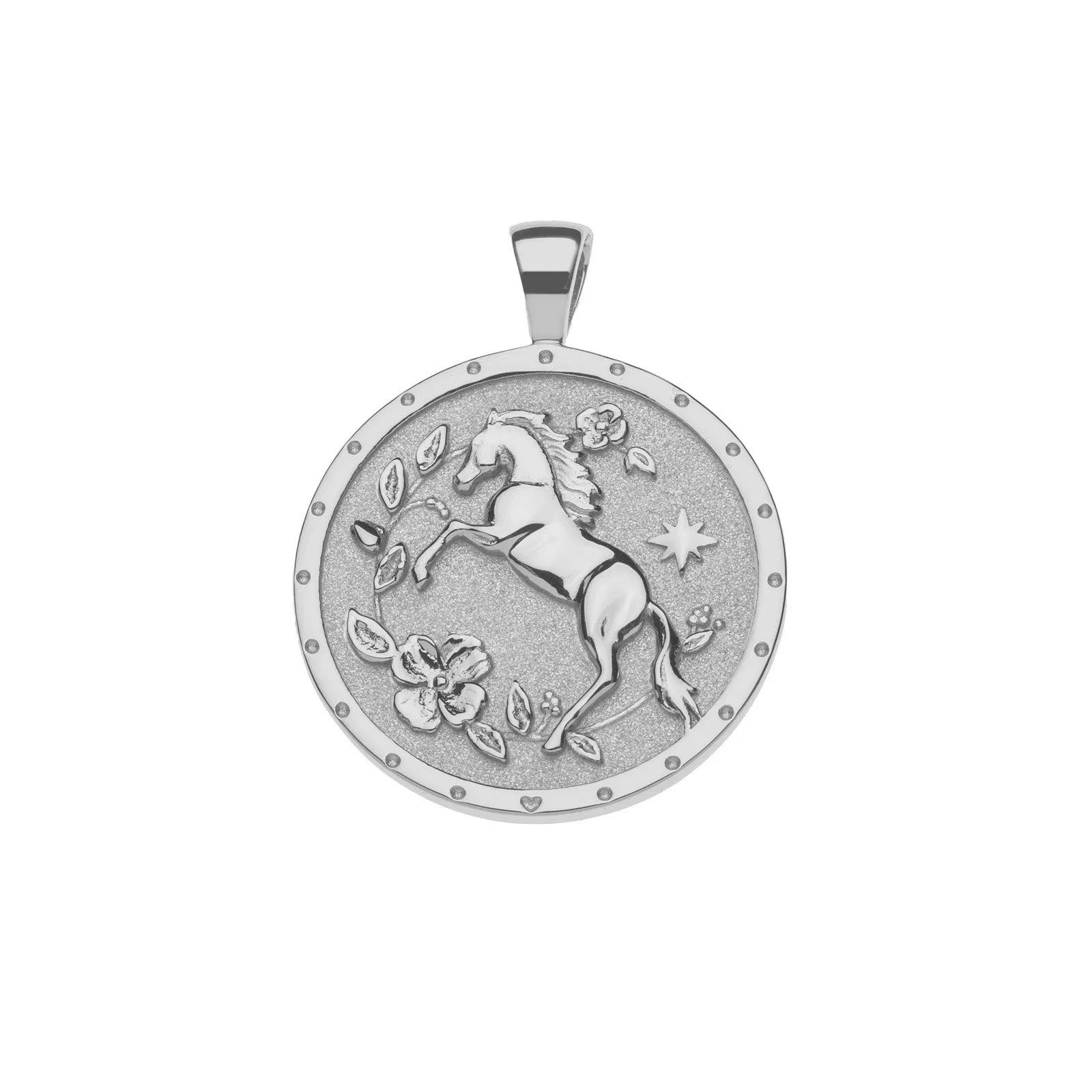 COURAGE Year of the Horse Pendant Coin in Silver sold by Jane Win