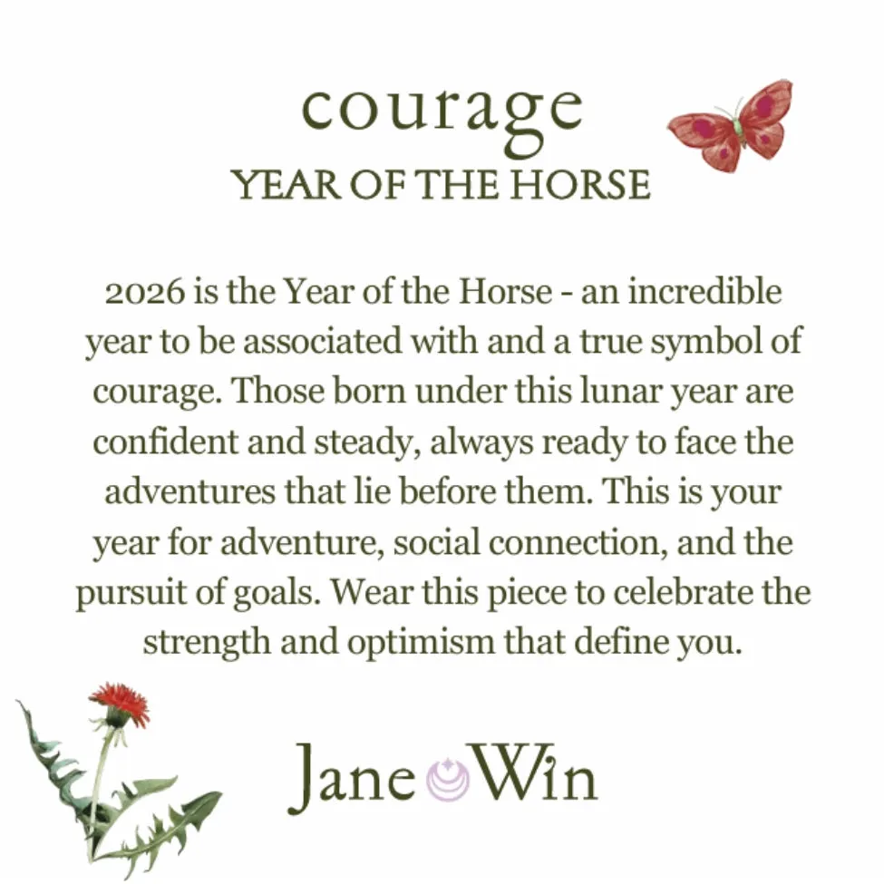 COURAGE Year of the Horse Pendant Coin in Silver sold by Jane Win product image thumbnail 3
