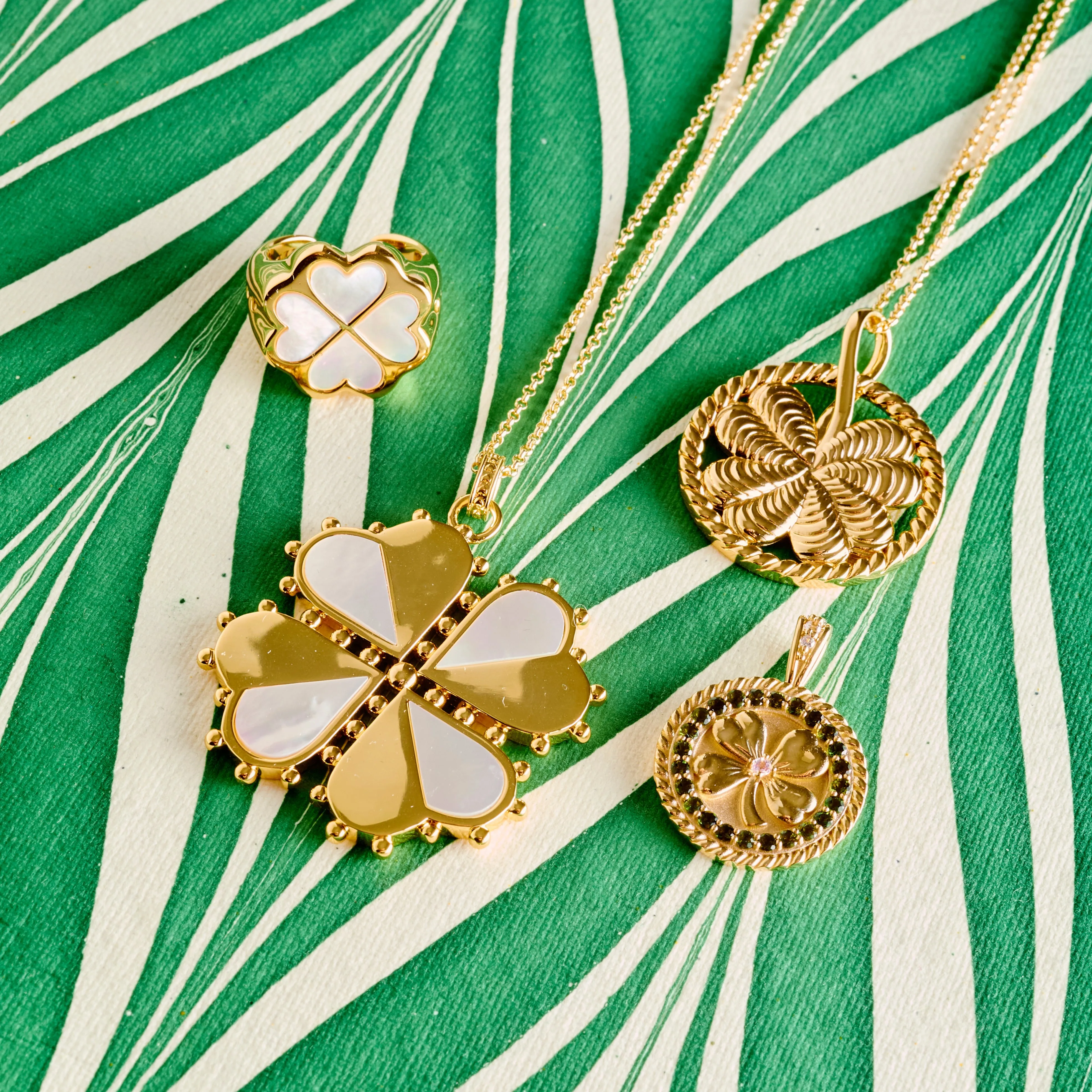 LUCKY Field of Clovers Coin in Solid Gold sold by Jane Win product image thumbnail 4