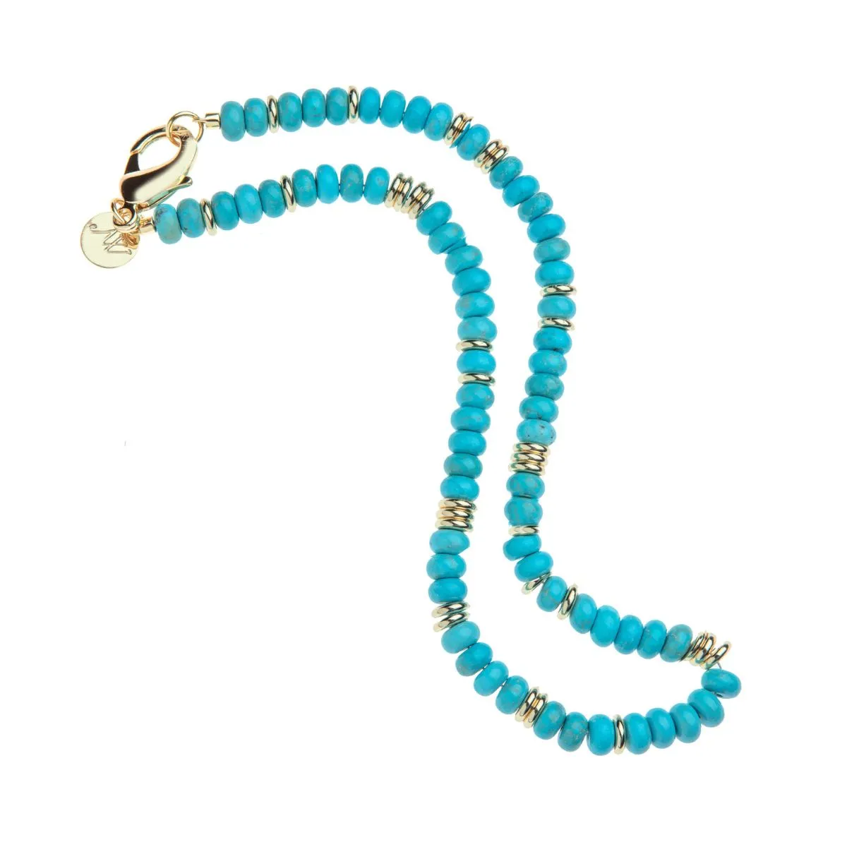 Gumdrop Beaded Necklace in Turquoise sold by Jane Win product image thumbnail 3