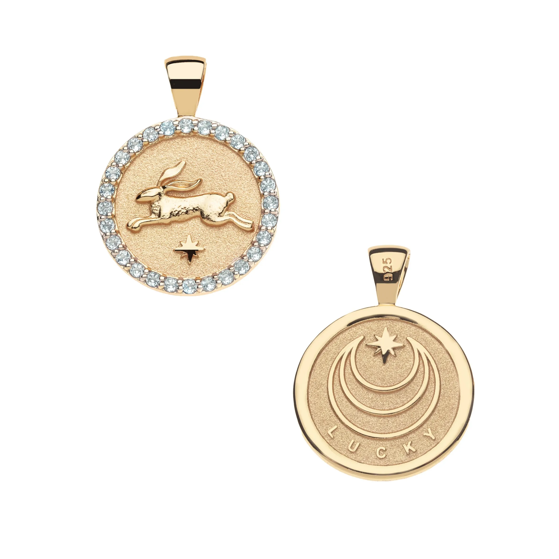 LUCKY Rabbit JW Small Embellished Pendant Coin sold by Jane Win product image thumbnail 2