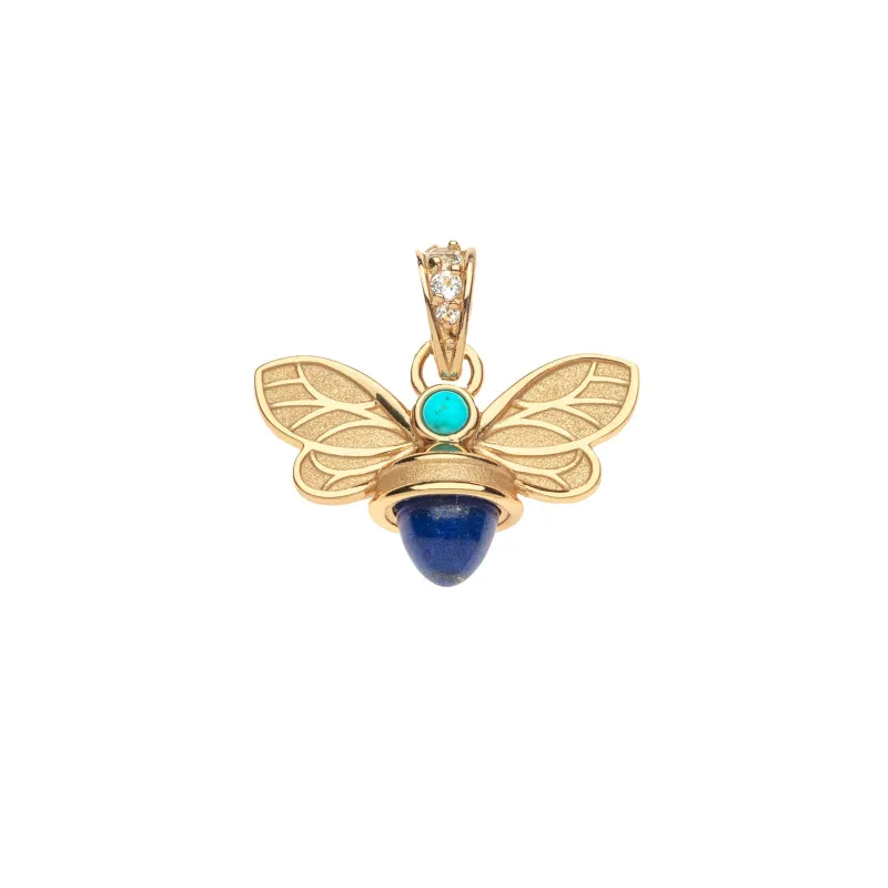 SISTERS Forever Lapis Bee Pendant made by Jane Win