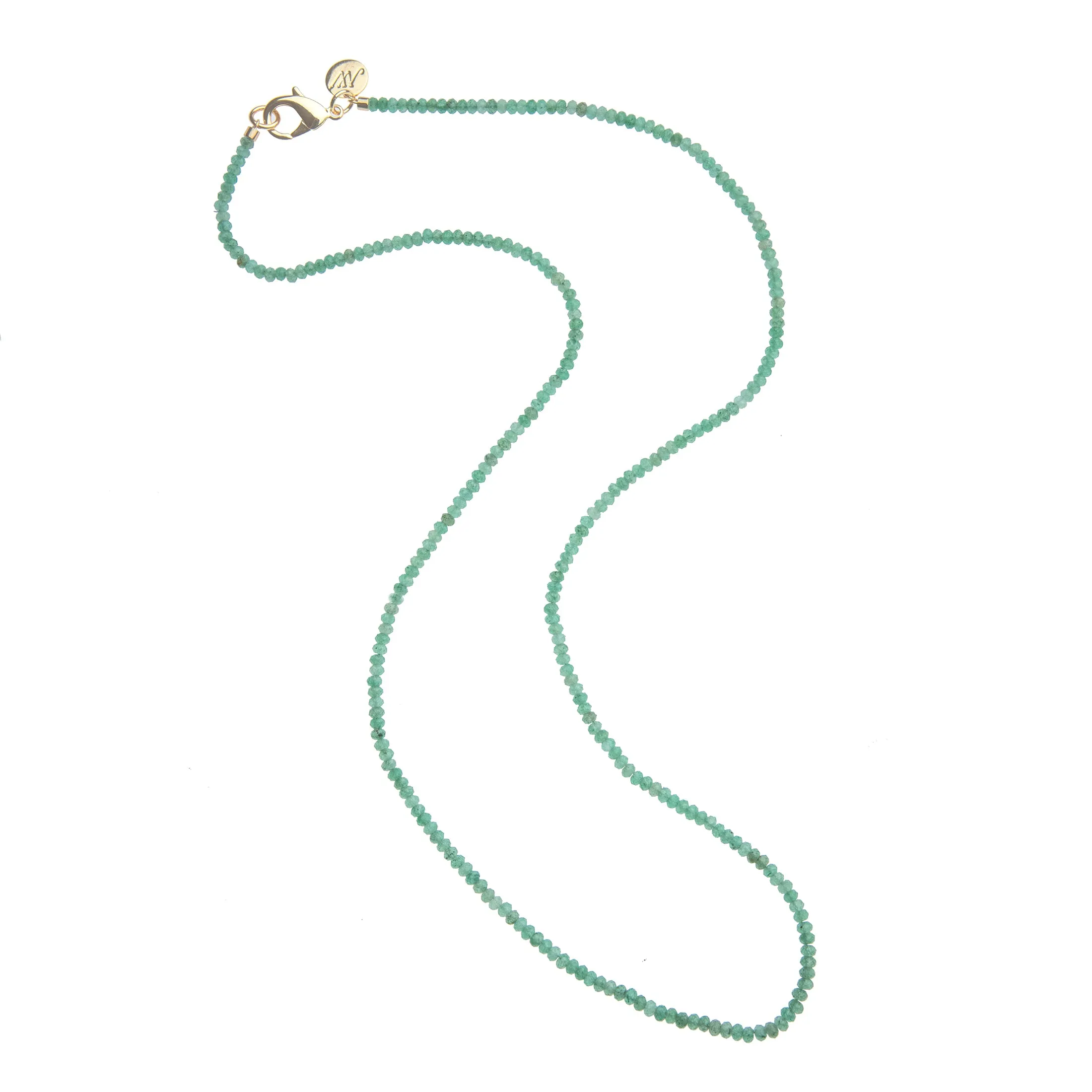 Double Wrap Diamond Cut Beaded Necklace in Jade sold by Jane Win product image thumbnail 3