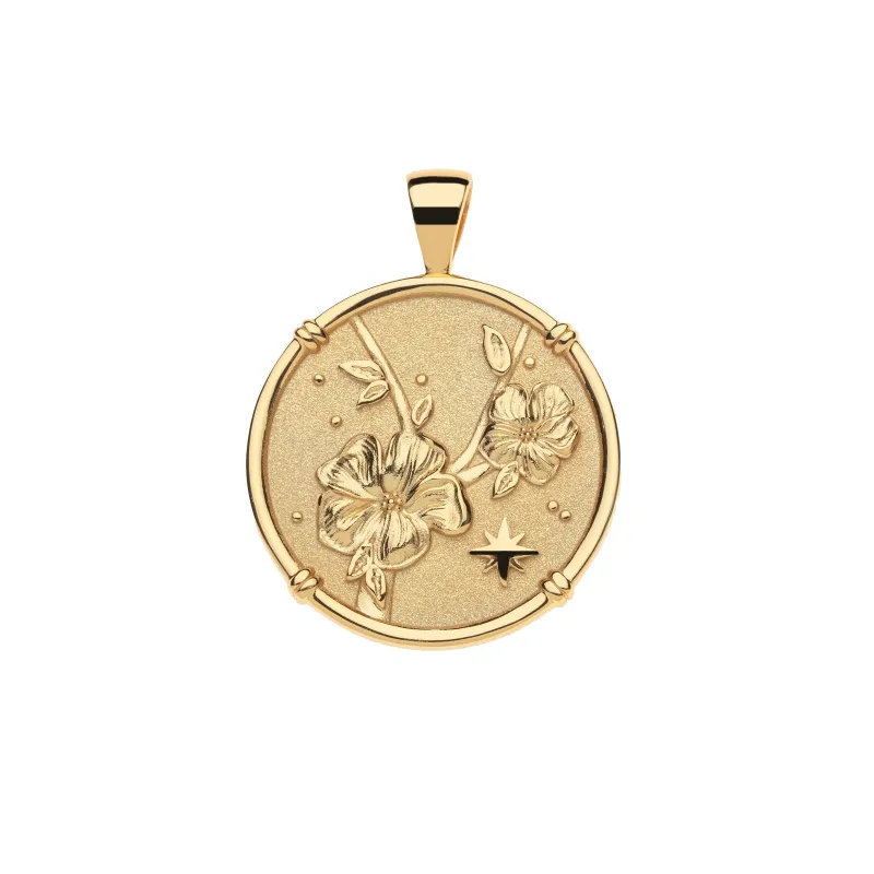 JOY Camellias JW Original Pendant Coin made by Jane Win