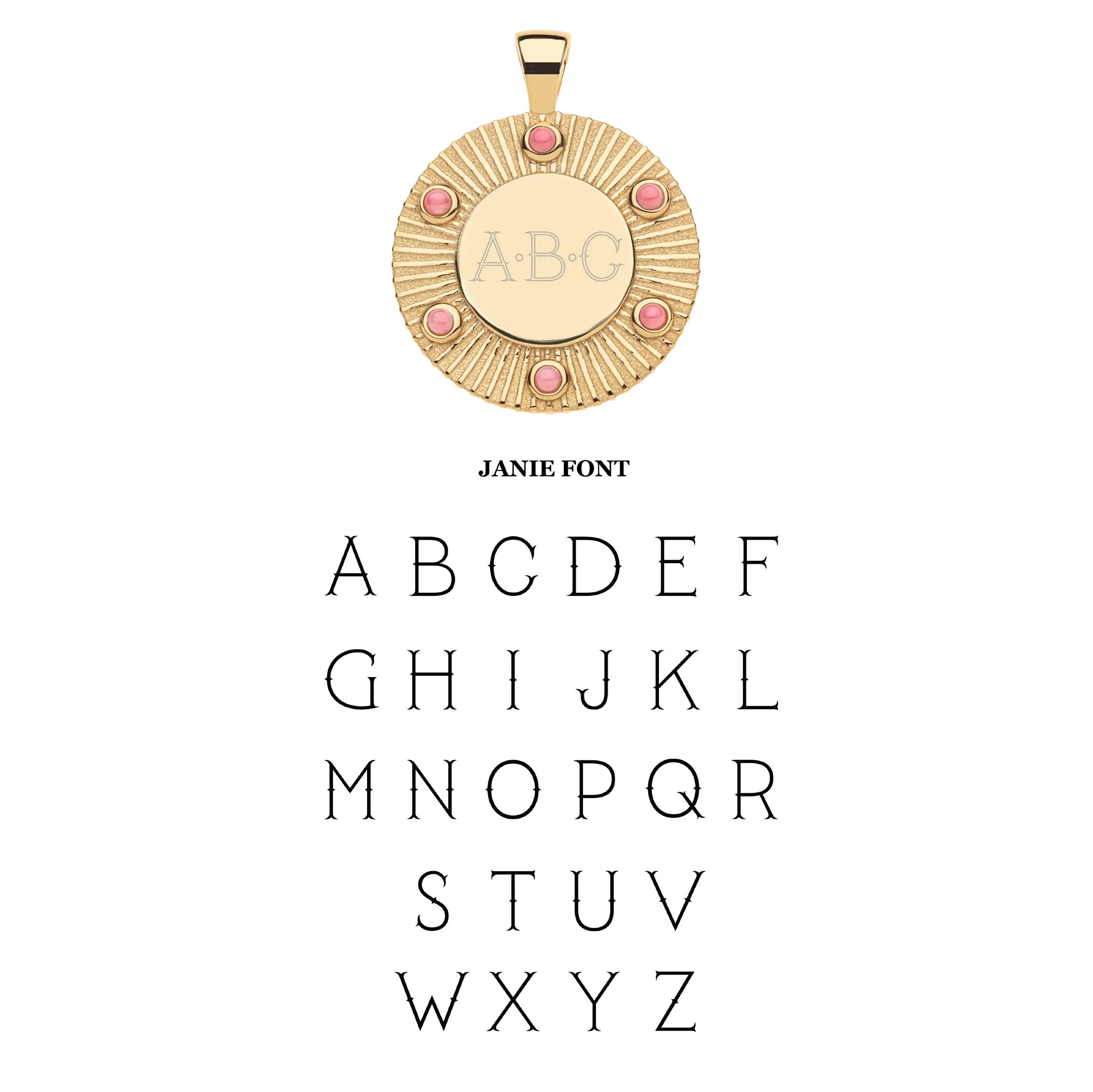 FOREVER Around The Sun Engravable Pendant in Pink Coral sold by Jane Win product image thumbnail 5