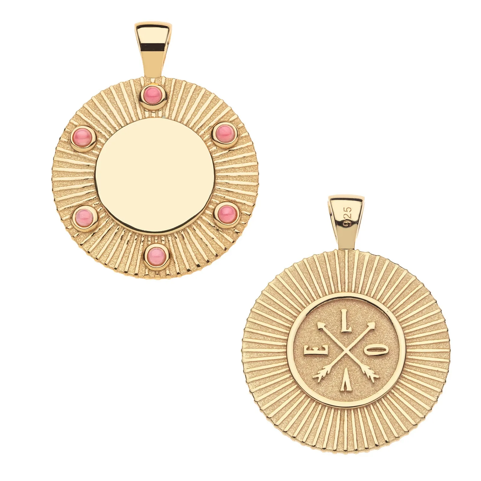 FOREVER Around The Sun Engravable Pendant in Pink Coral sold by Jane Win product image thumbnail 2