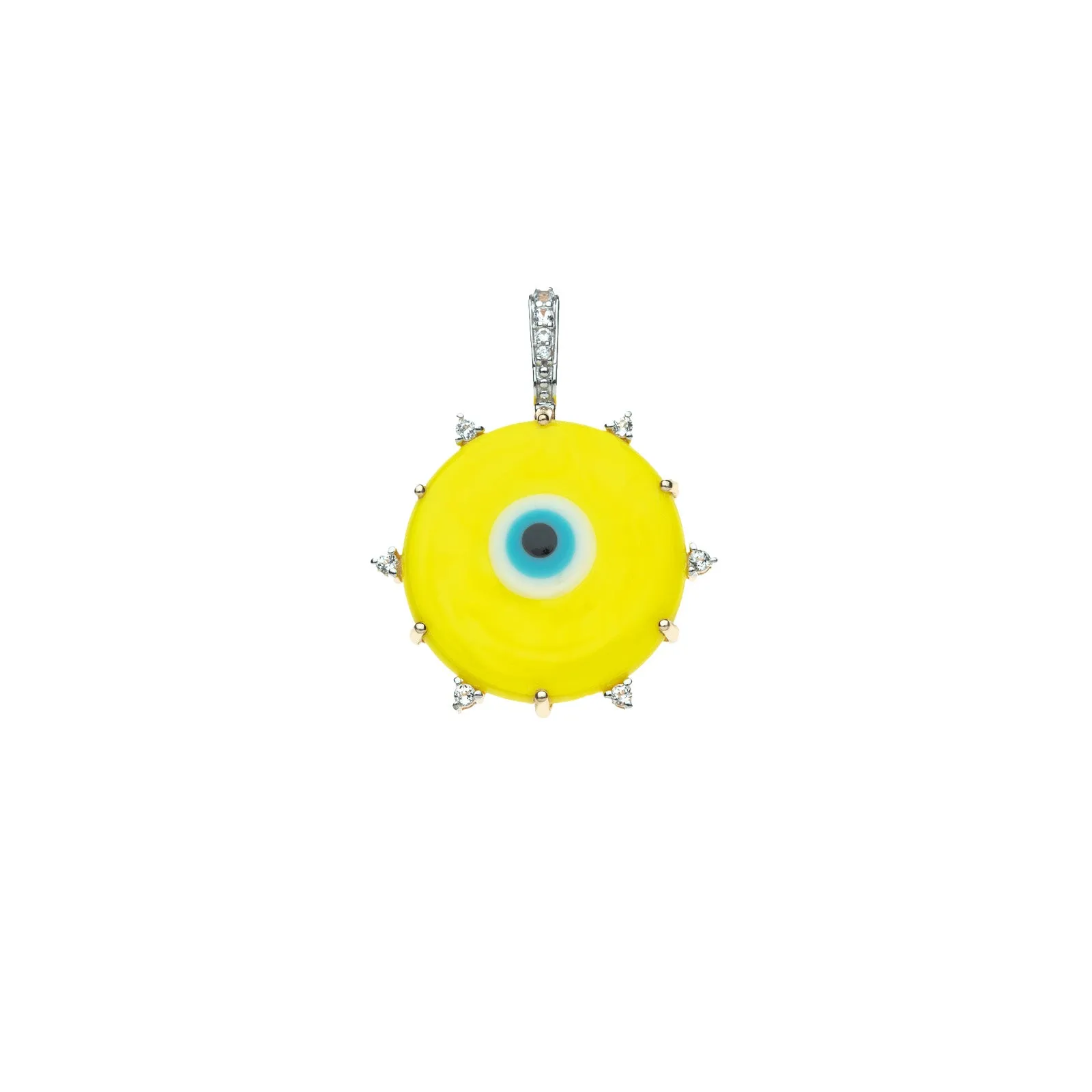PROTECT Yellow Traveling Eye Pendant in Solid Gold SALE sold by Jane Win