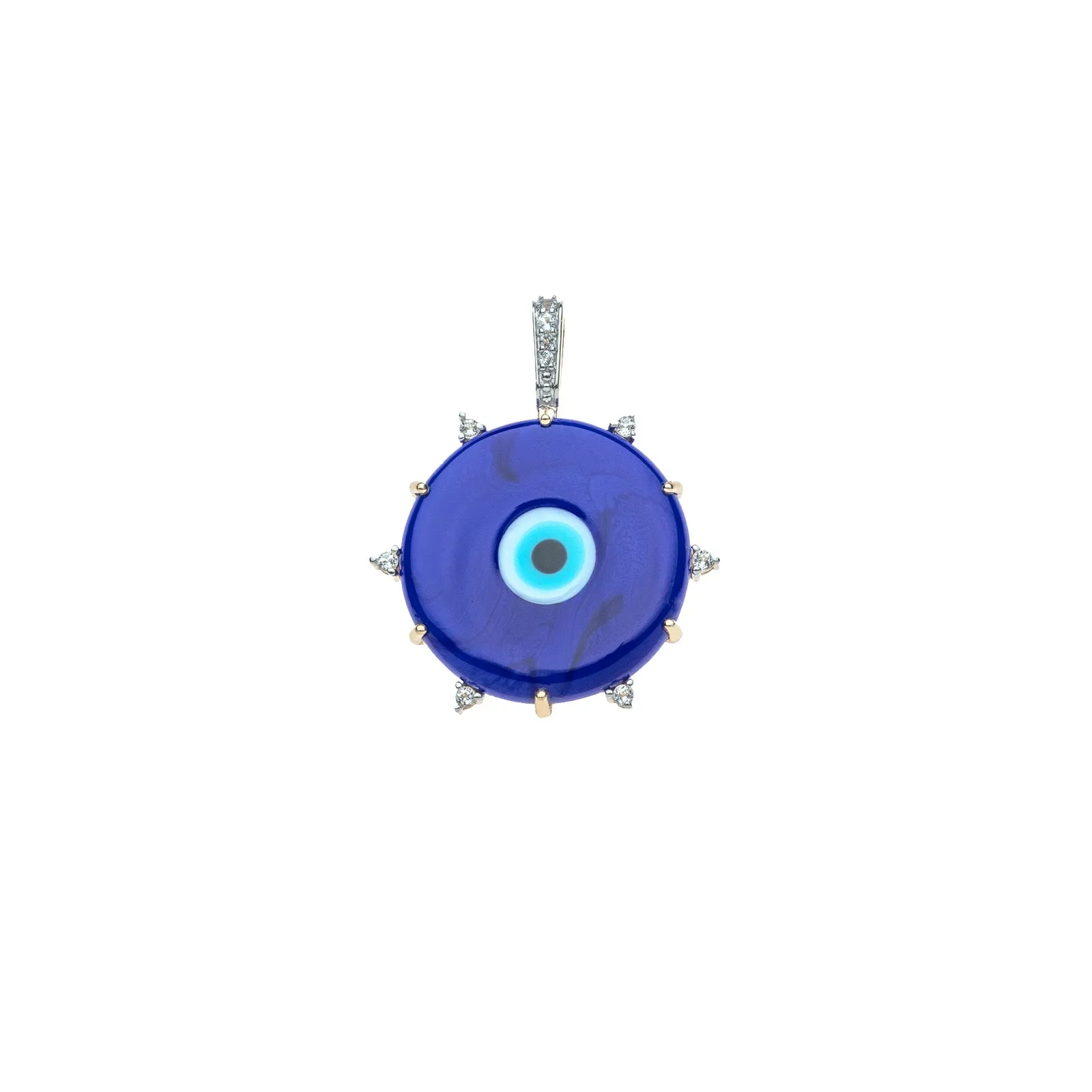 PROTECT Blue Traveling Eye Pendant in Solid Gold sold by Jane Win