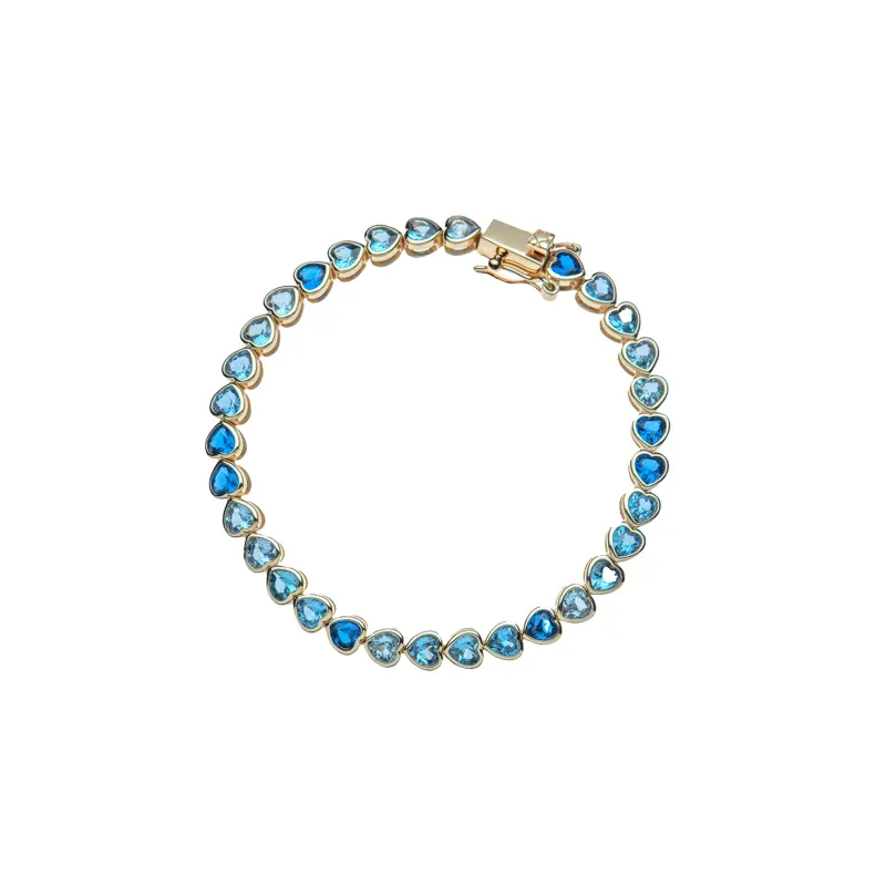 Made from LOVE Tennis Bracelet in Ocean Blue Ombre made by Jane Win