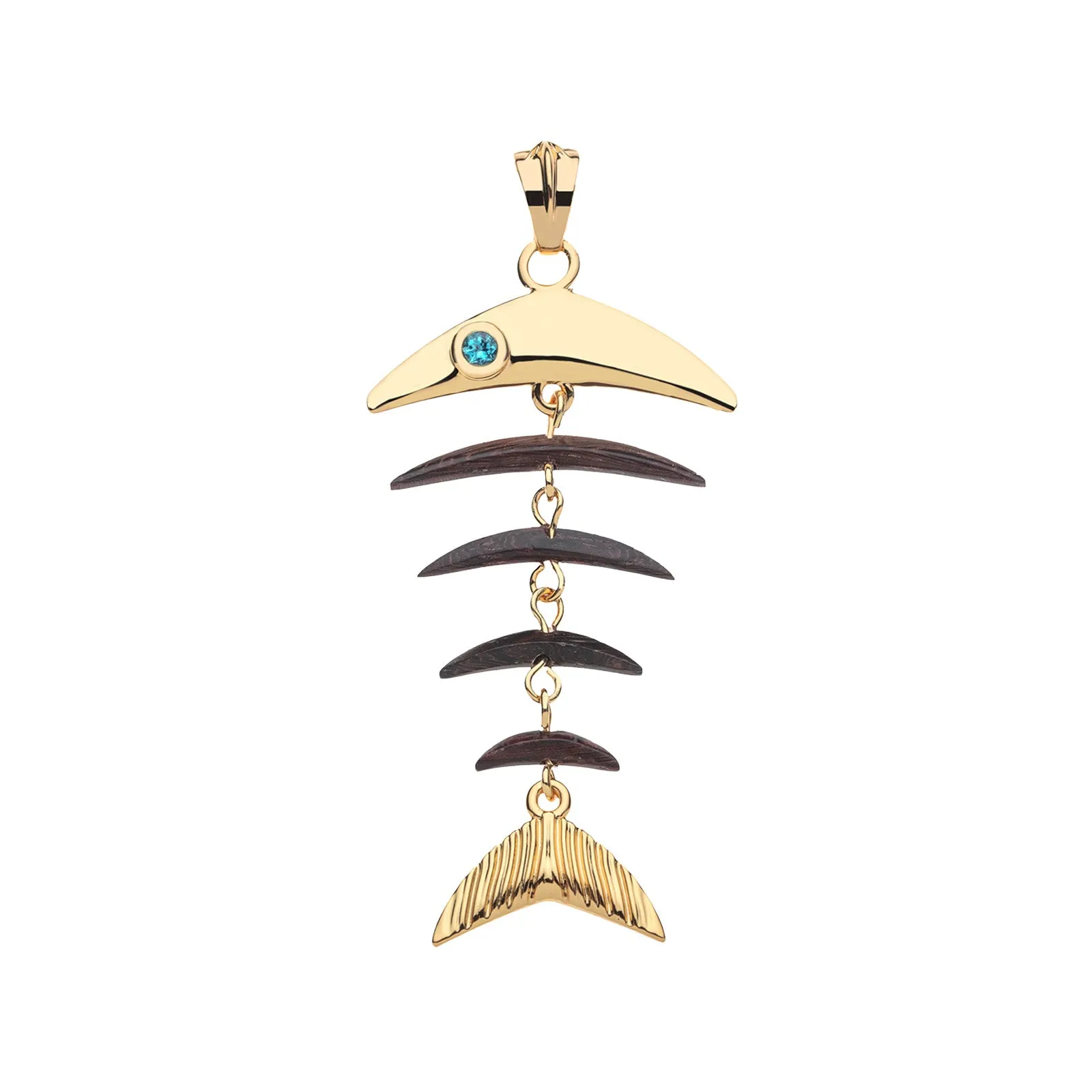 STRONG Wood Fishbone Pendant sold by Jane Win
