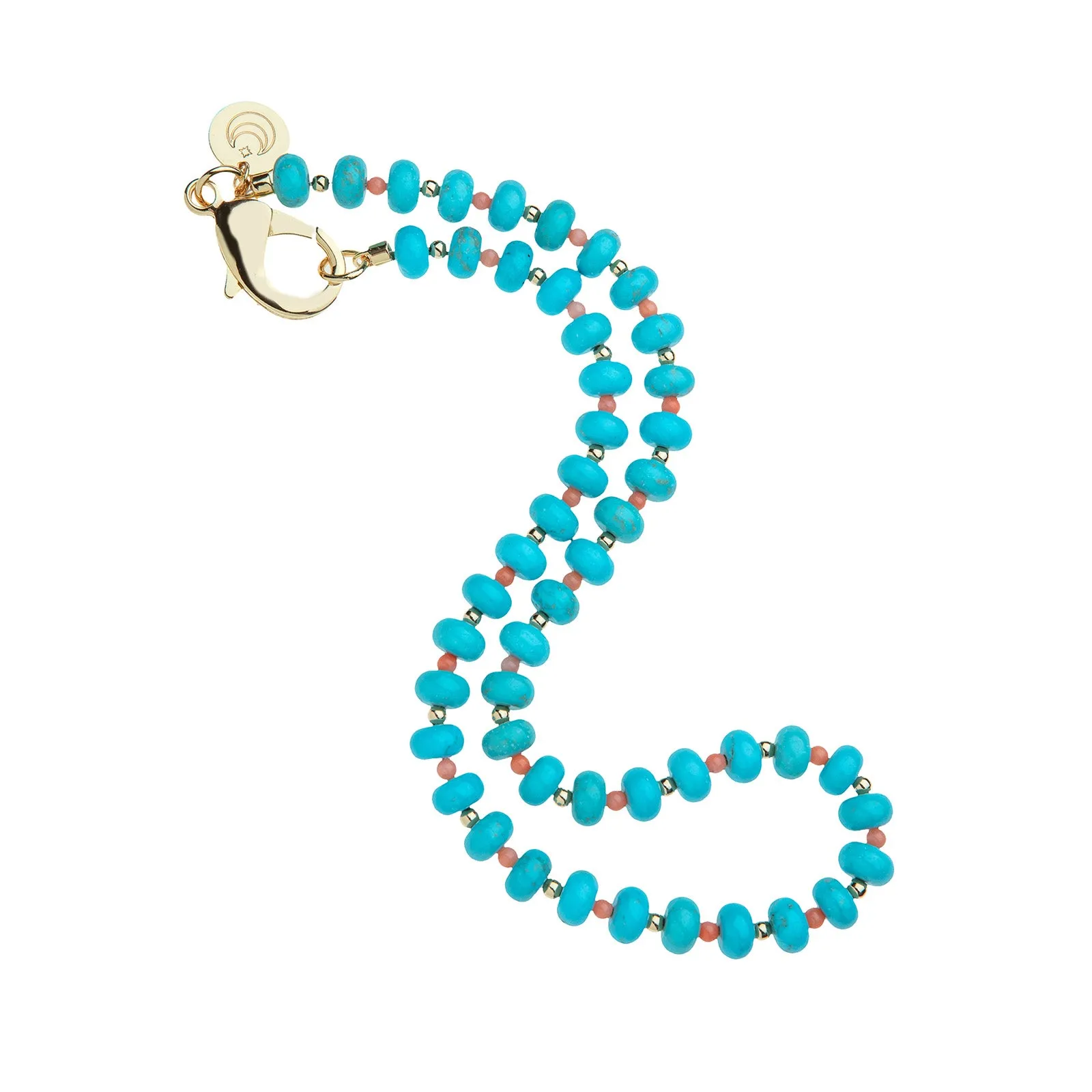 Turquoise and Coral Beaded Necklace sold by Jane Win product image thumbnail 3