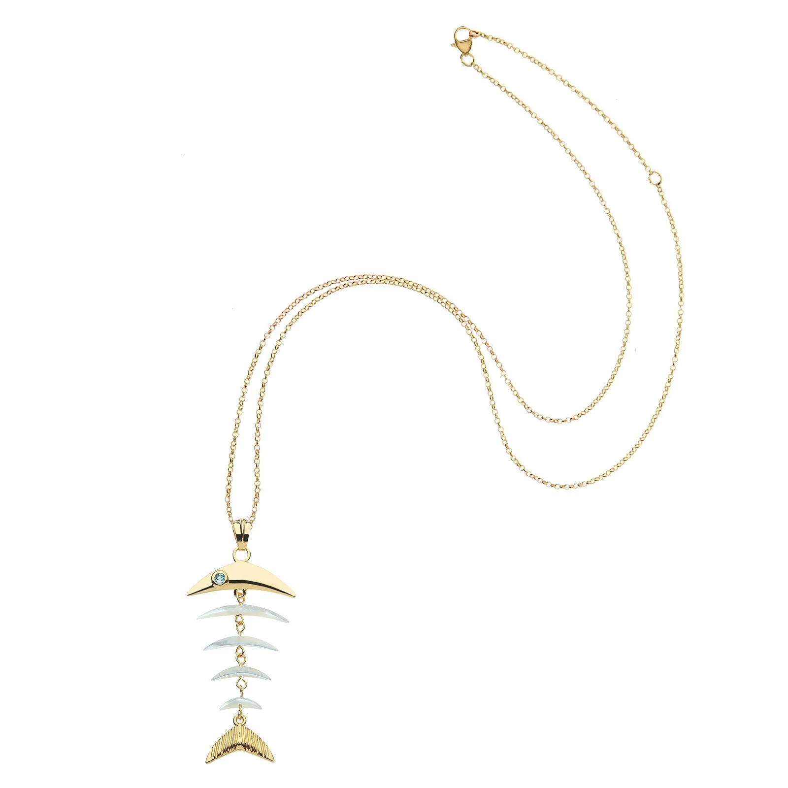 STRONG Mother of Pearl Fishbone Pendant sold by Jane Win product image thumbnail 3