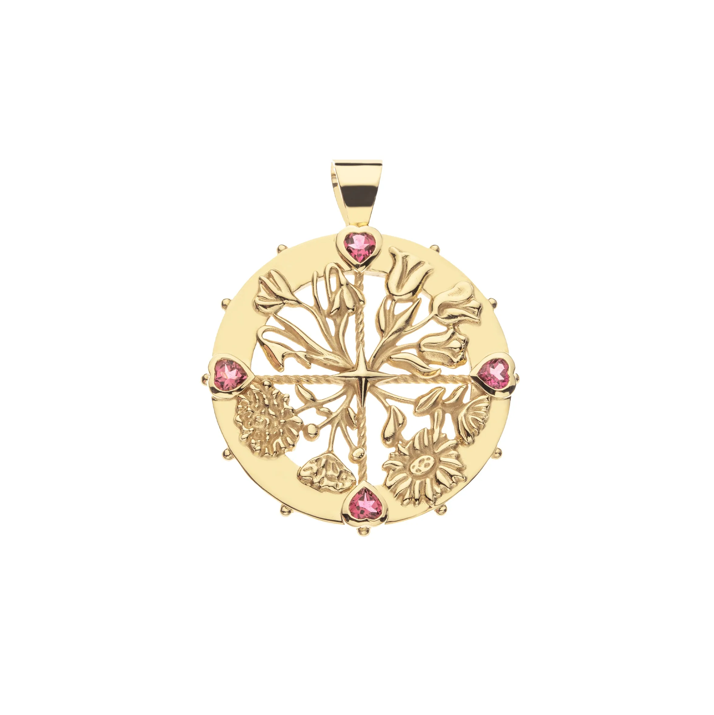 HOPE 14k Pink Tourmaline Coin Pendant sold by Jane Win