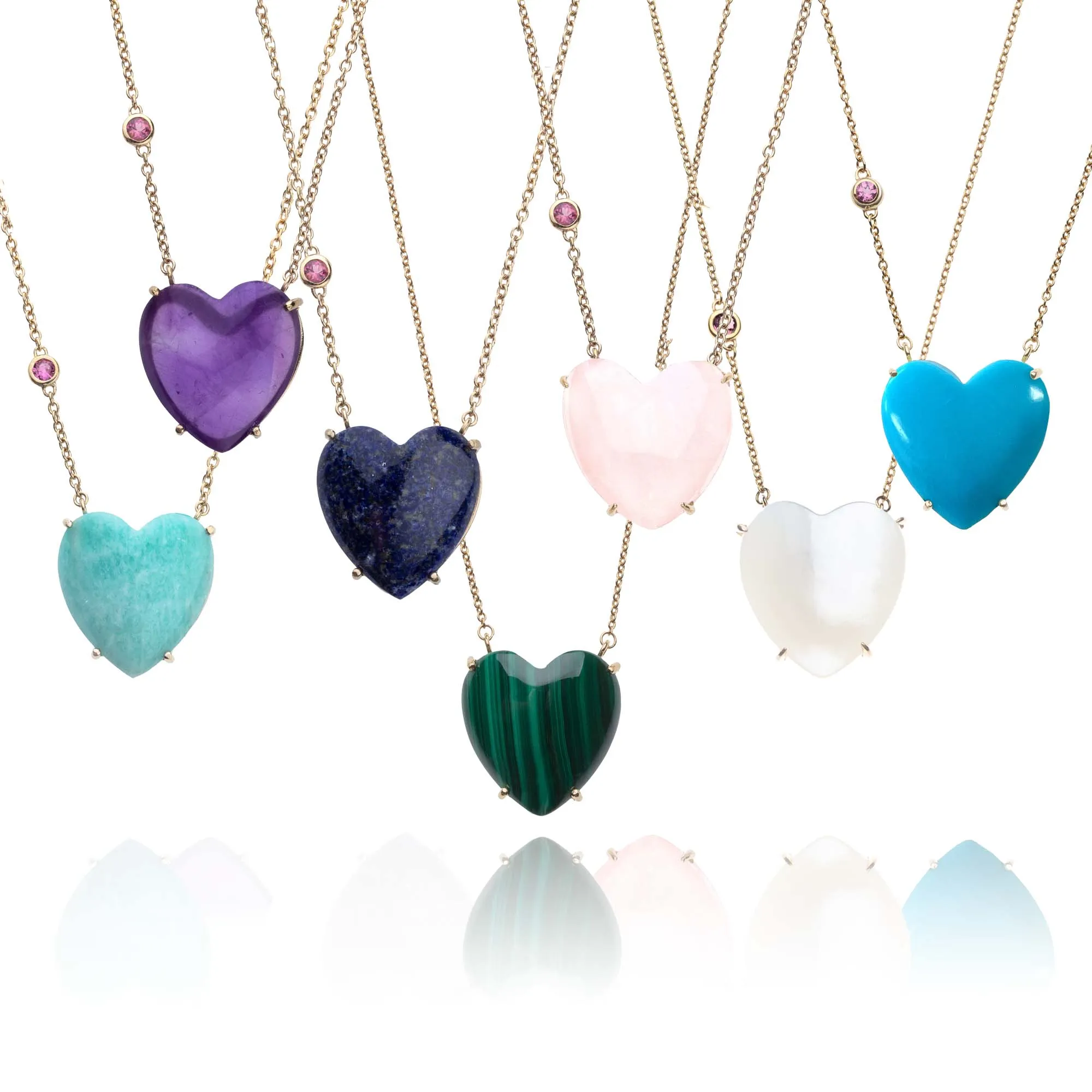 LOVE Carved Heart Necklace with Gold Setting SALE sold by Jane Win