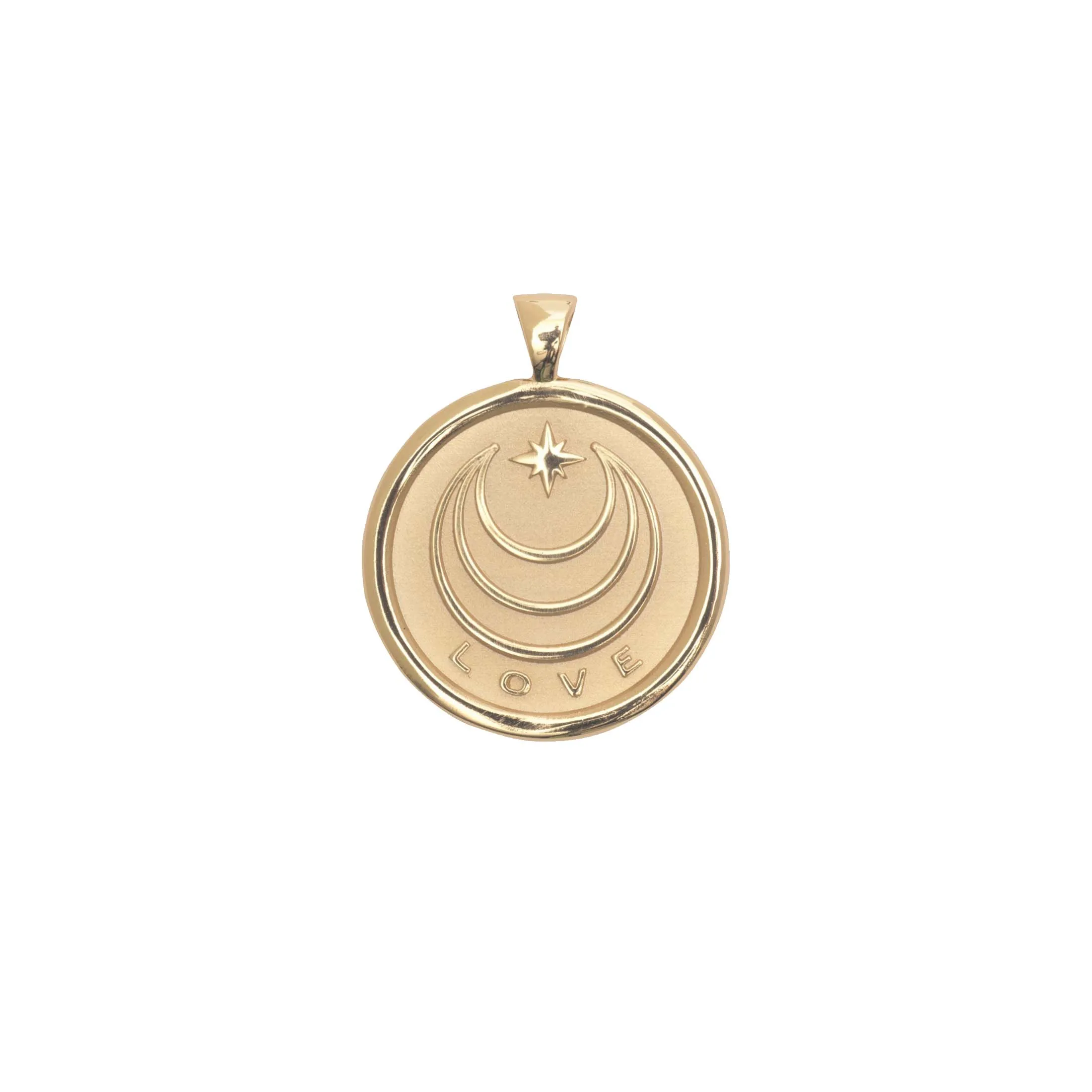 LOVE JW Small Pendant Coin in Solid Gold sold by Jane Win product image thumbnail 2