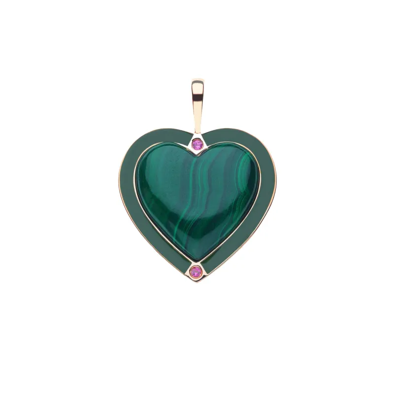 LOVE Enchanted Heart Pendant in Malachite sold by Jane Win