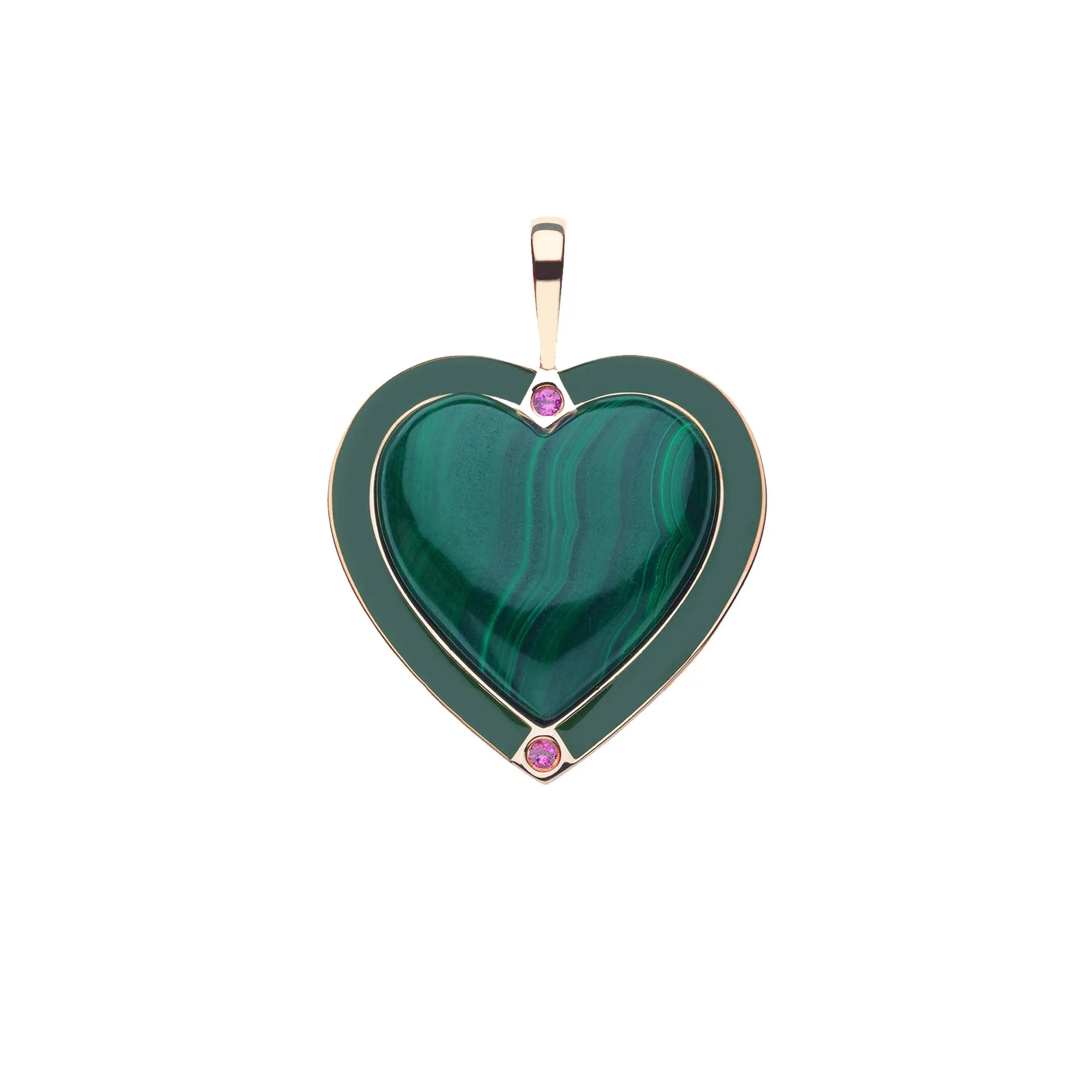 LOVE Enchanted Heart Pendant in Malachite sold by Jane Win