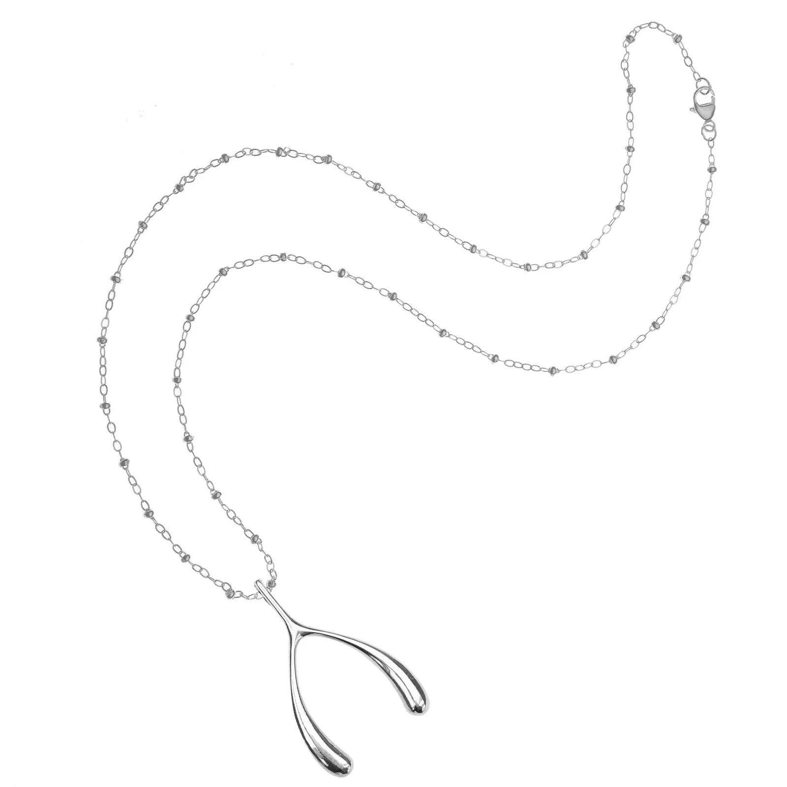 LUCKY Silver Wishbone Pendant sold by Jane Win product image thumbnail 3