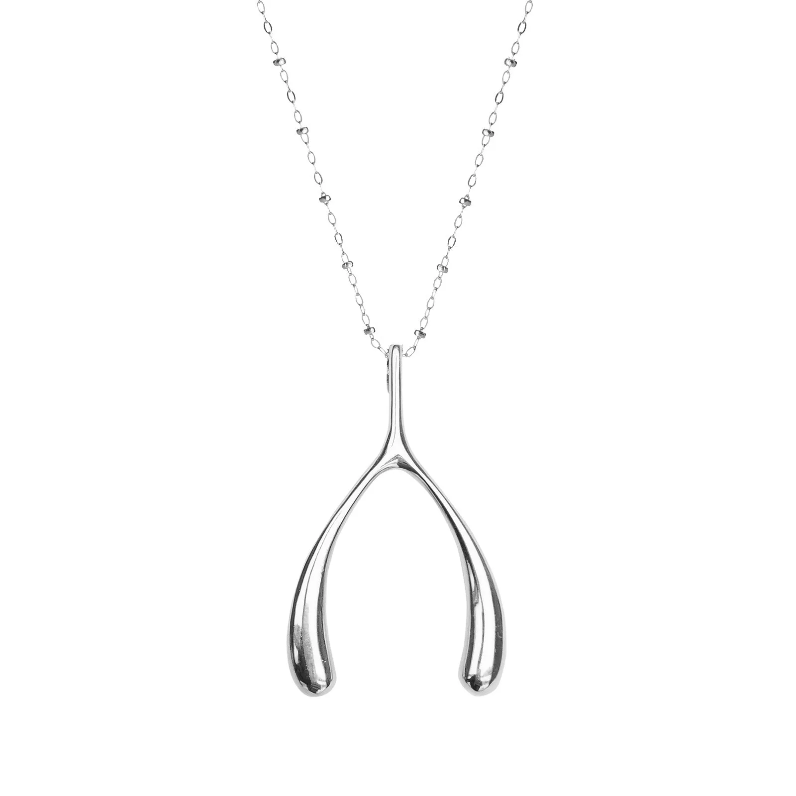 LUCKY Silver Wishbone Pendant sold by Jane Win