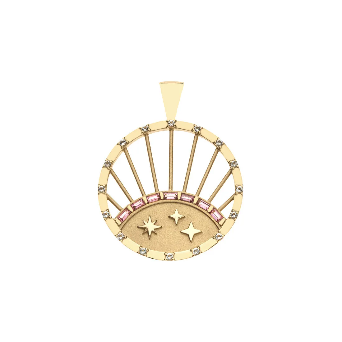 STRONG 14k Rising Sun Cutout Pendant sold by Jane Win