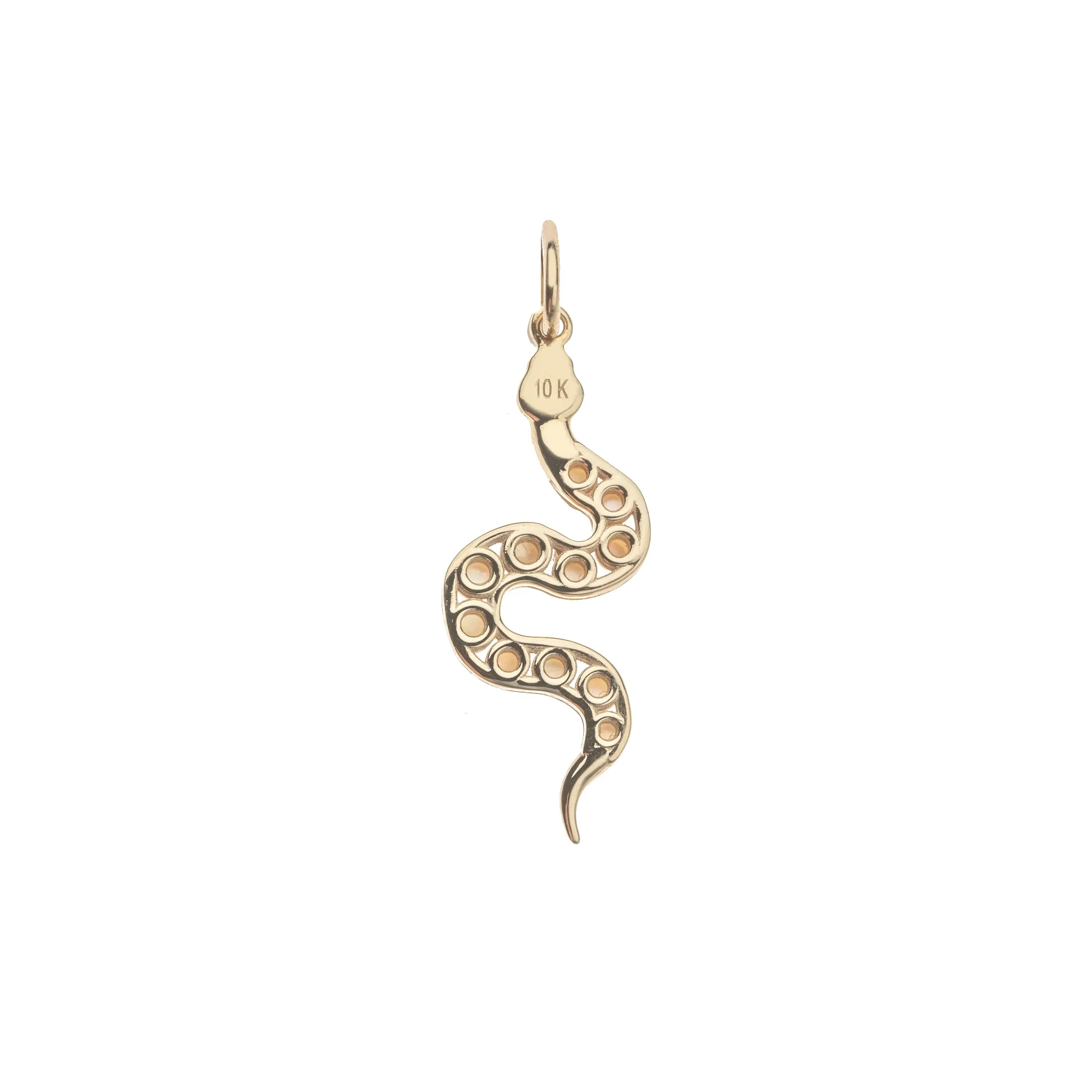 PROTECT Mother of Pearl Snake Pendant in Solid Gold sold by Jane Win product image thumbnail 5