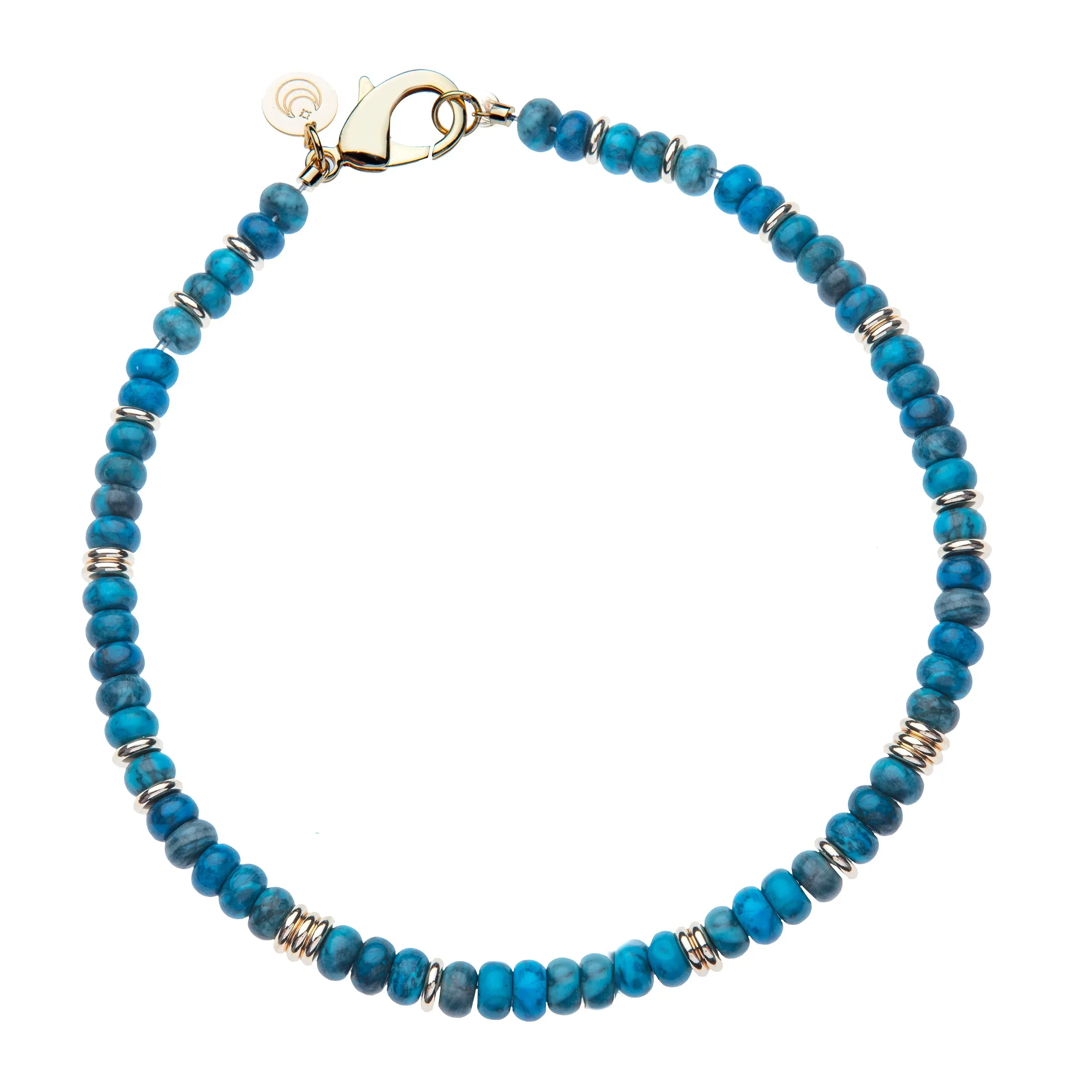Gumdrop Beaded Necklace in Dark Turquoise sold by Jane Win