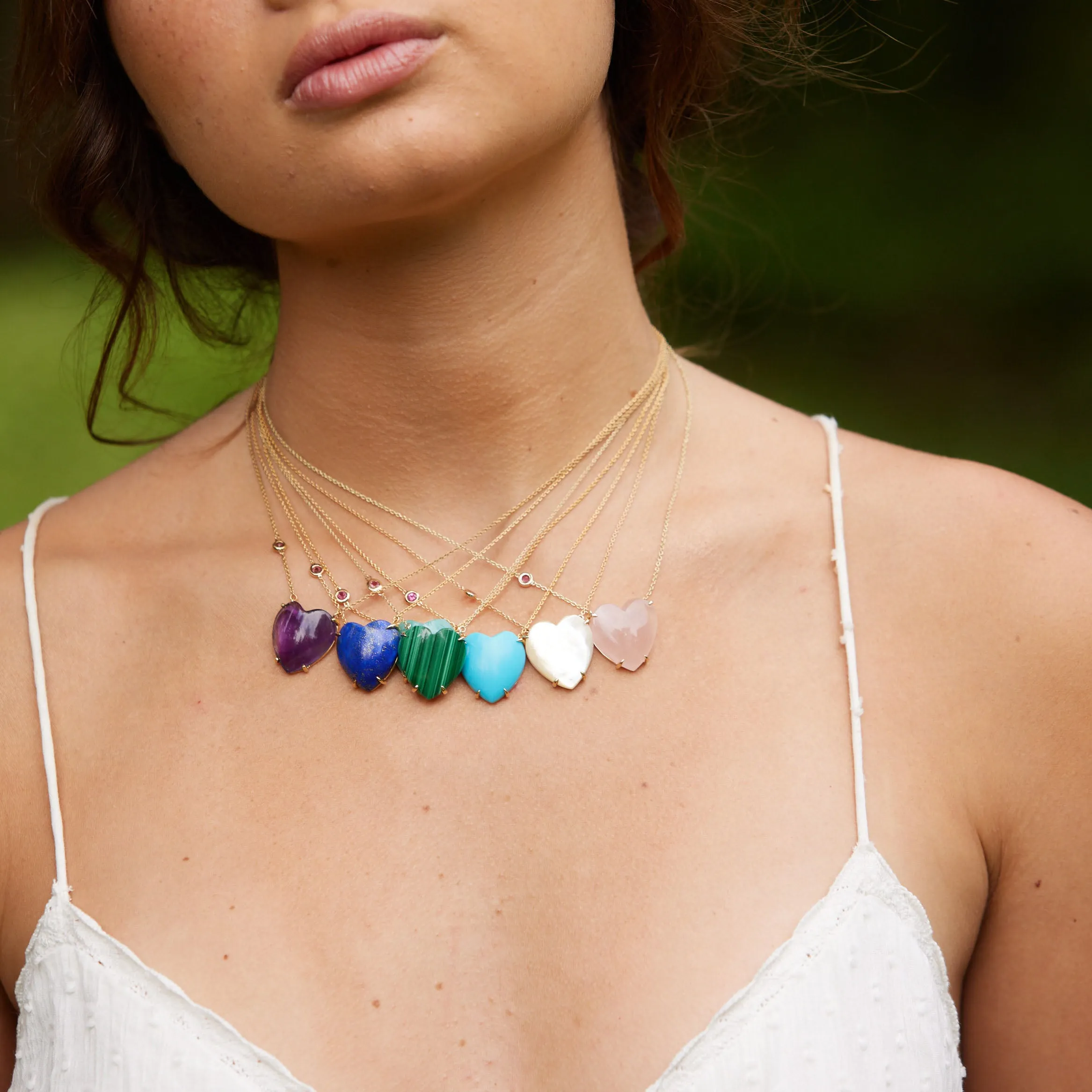 LOVE Rose Quartz Carved Heart Necklace with Gold Setting SALE sold by Jane Win product image thumbnail 3